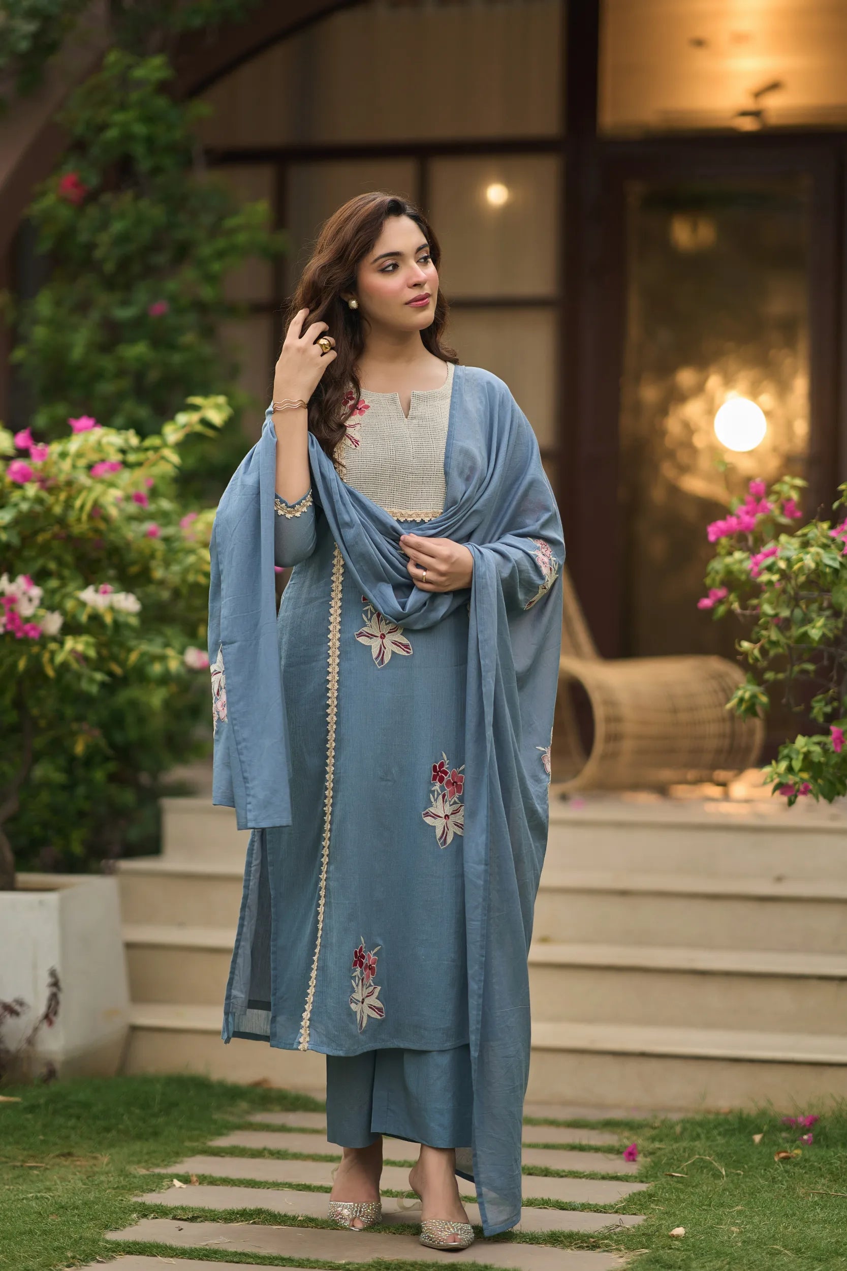 Blue Elegance Suit Set