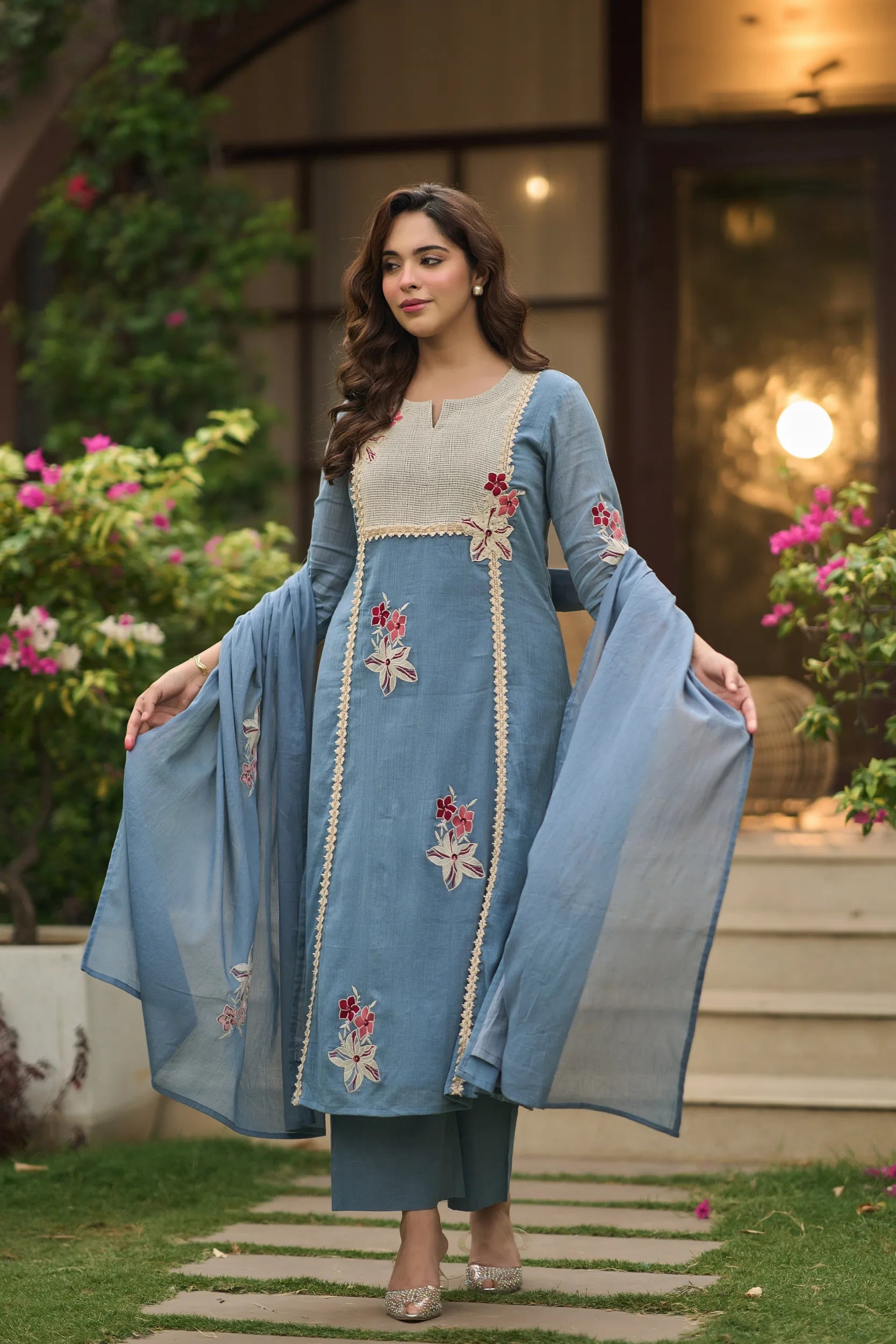 Blue Elegance Suit Set