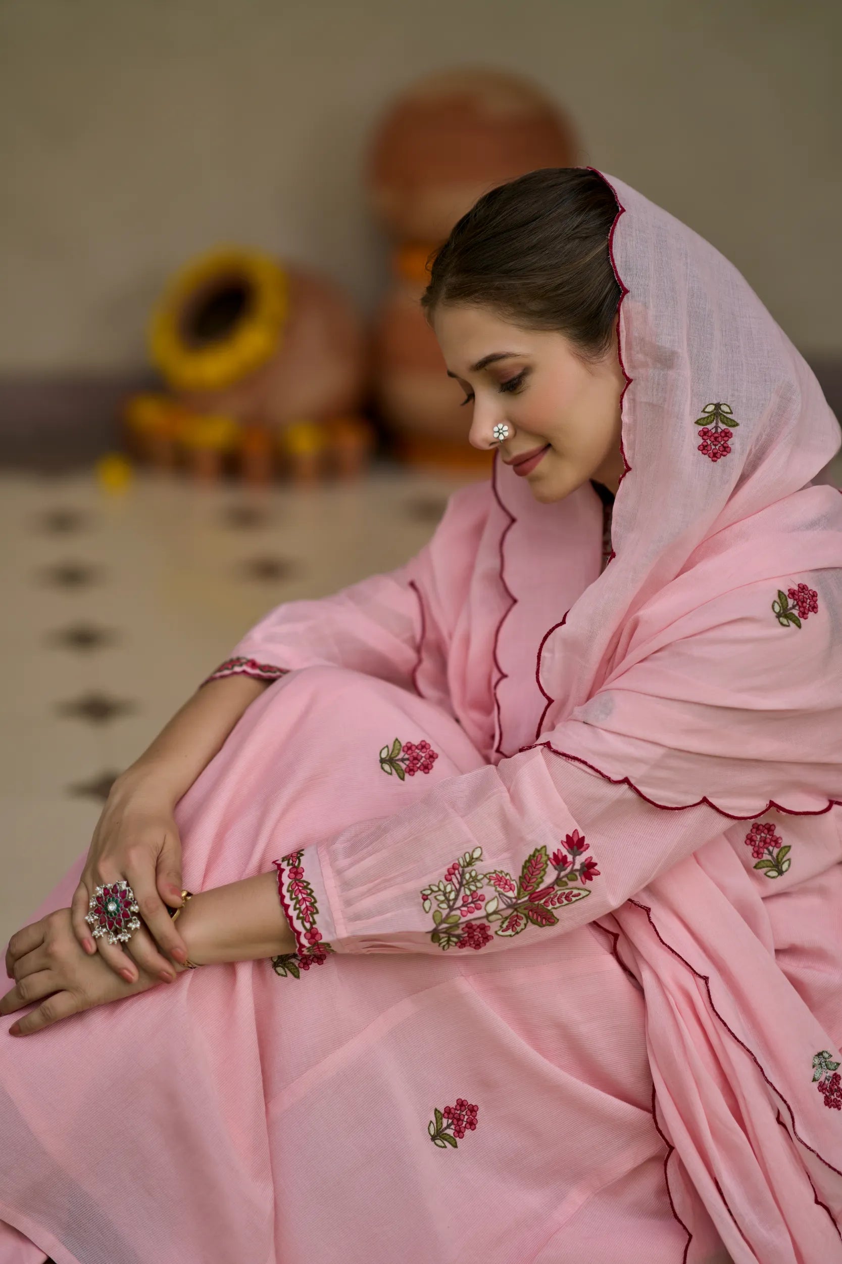Pink Blossom Suit Set
