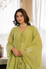 Minted Elegance Chanderi Kurta Set