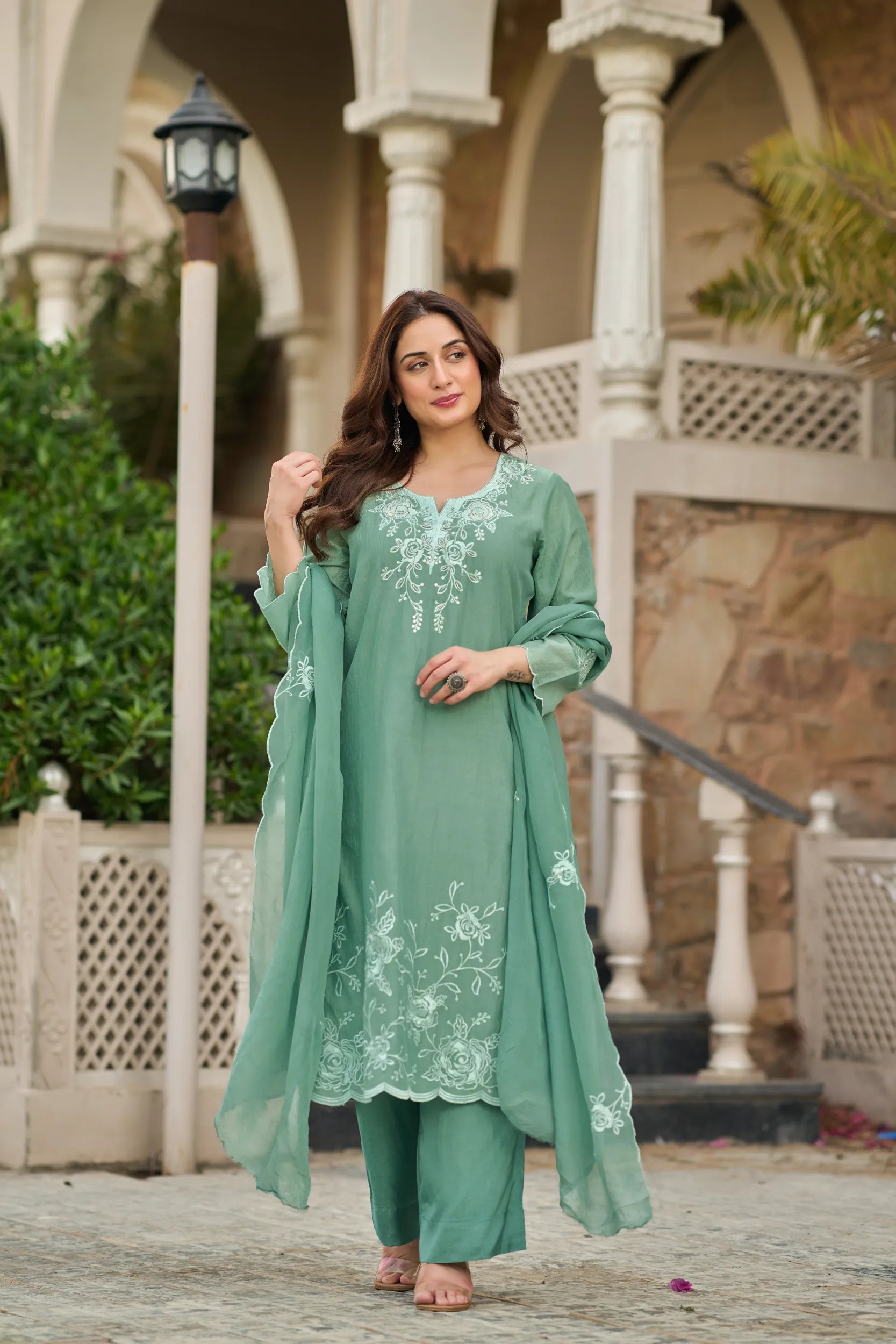 Mint Blossom Suit Set