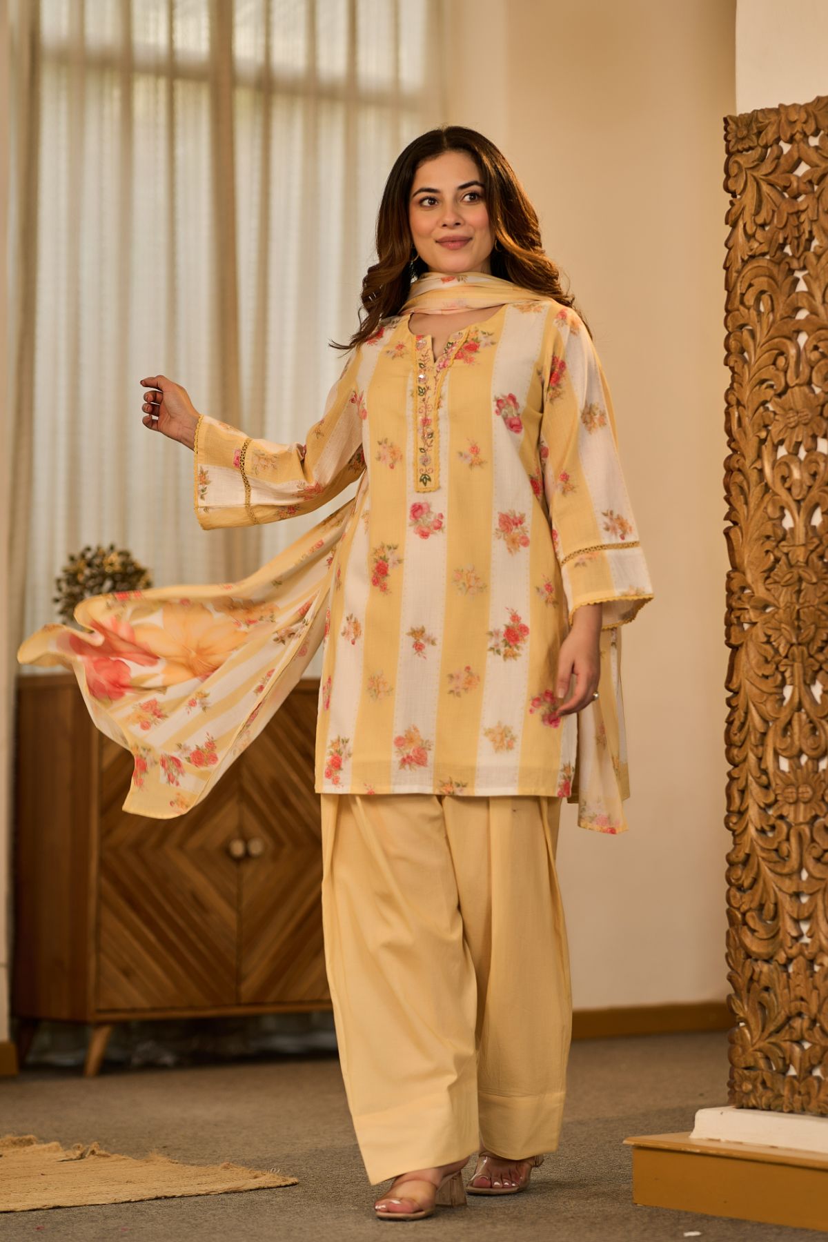 Sunlit Floral Kurta Set