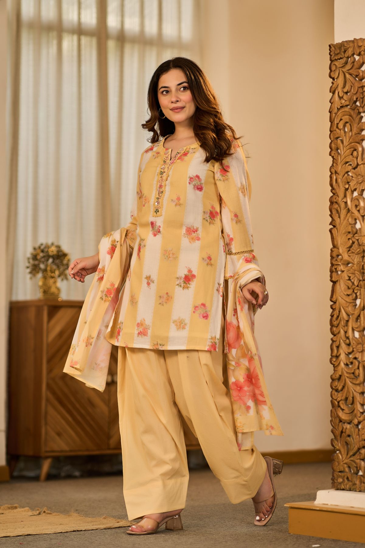 Sunlit Floral Kurta Set
