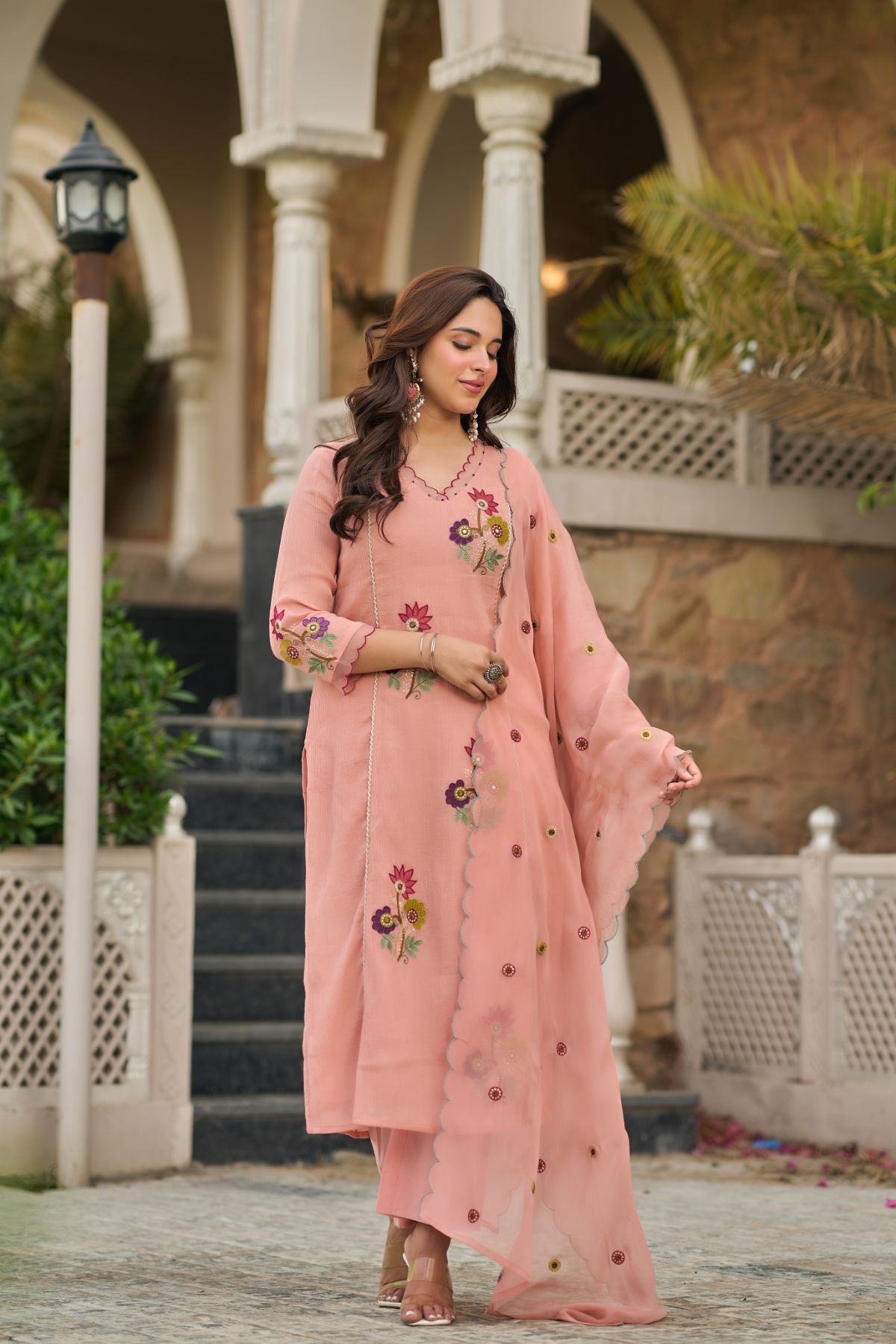 Peach Blush Kurta Set