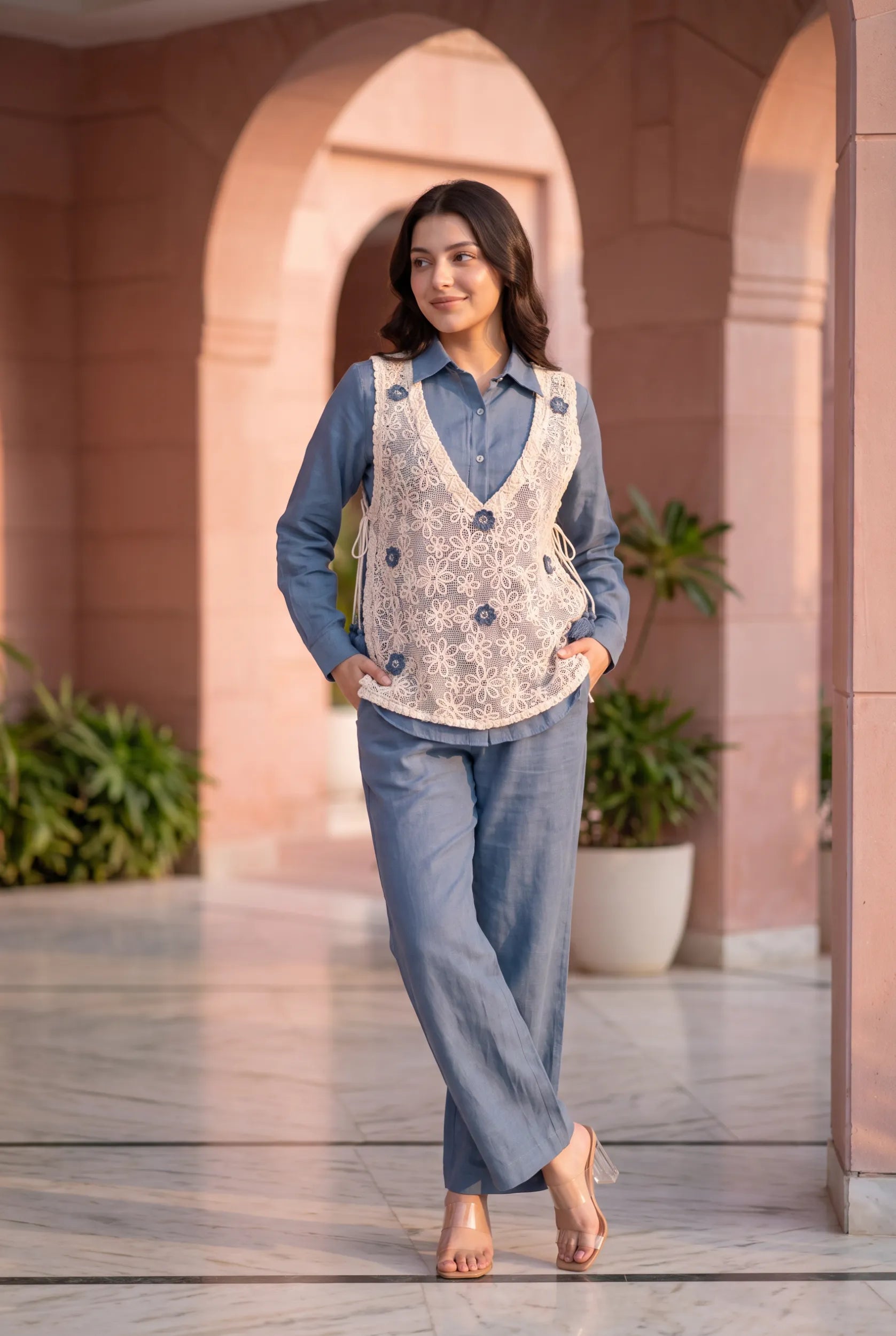 Azure Crochet Co-ord Set