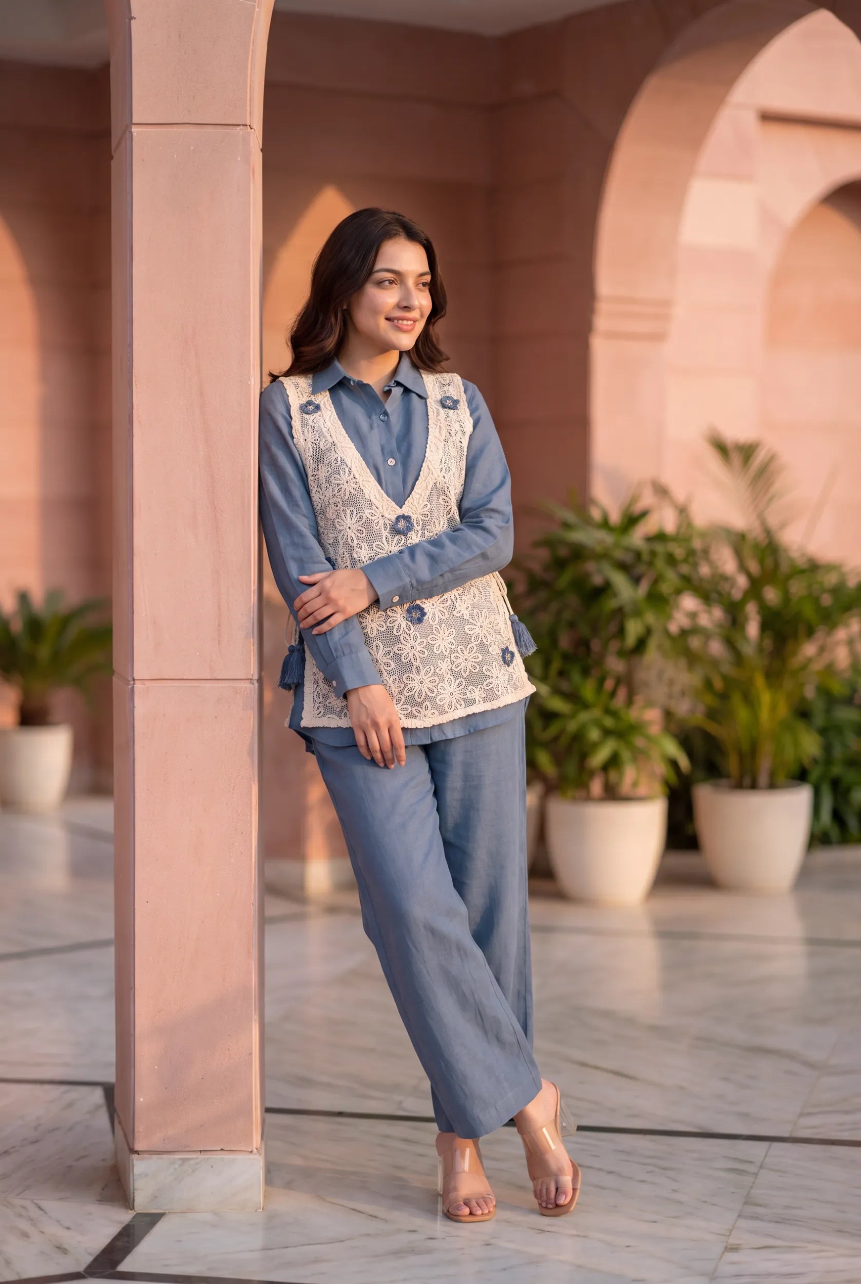 Azure Crochet Co-ord Set