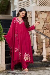 Berry Pink Floral Suit Set