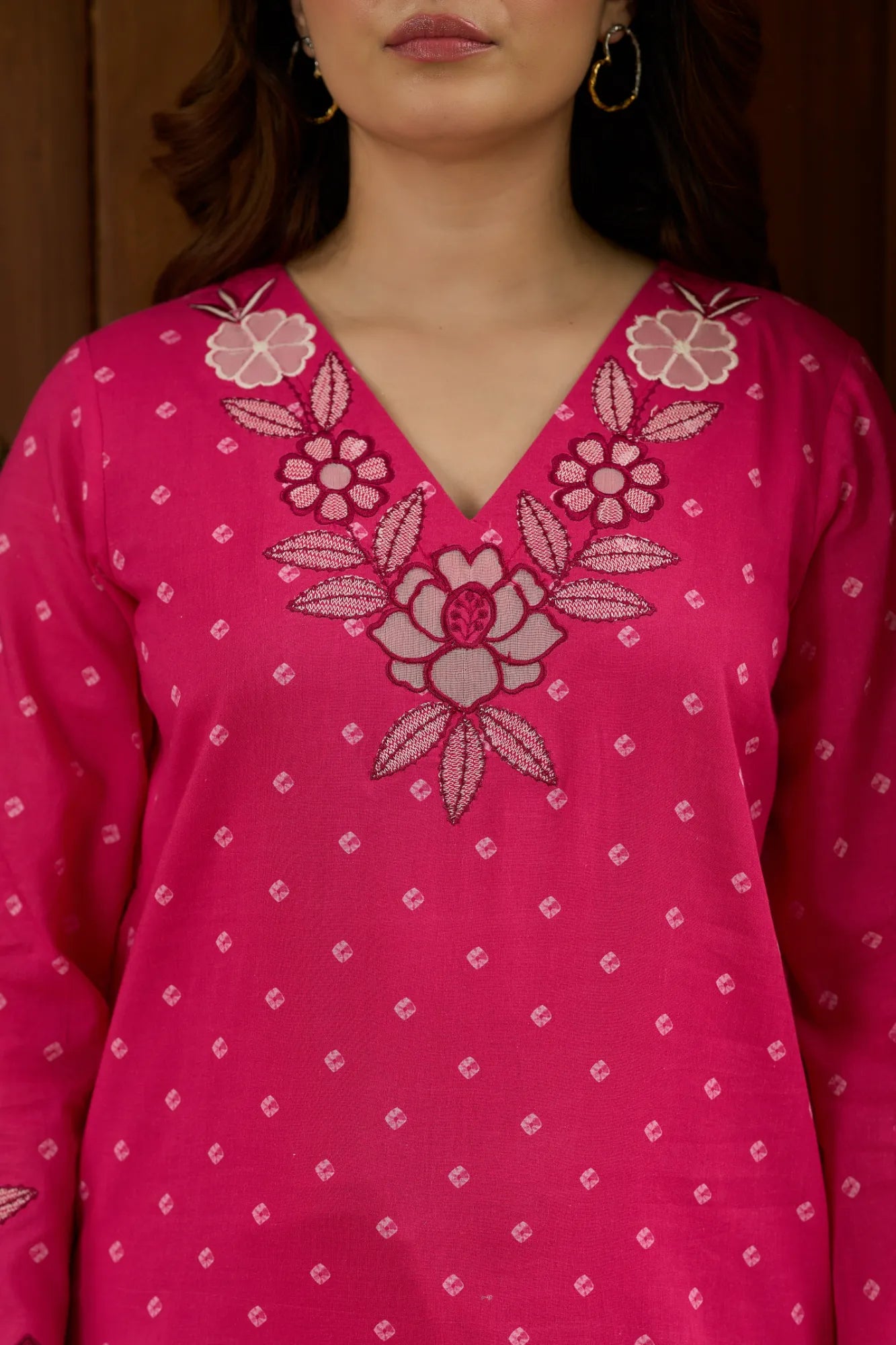 Pink Patchwork Suit Set