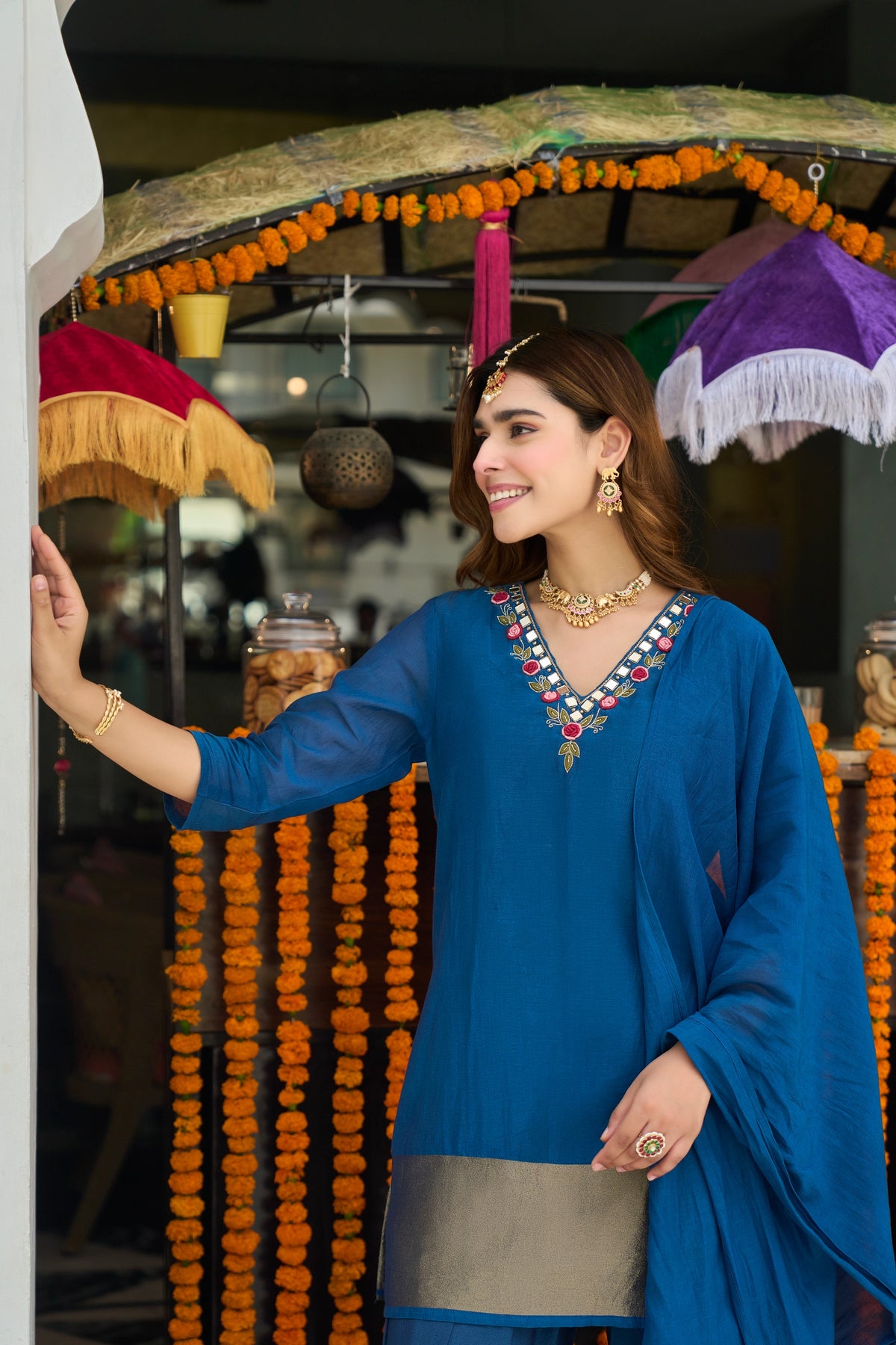 Ocean Blue Grace Kurta Set