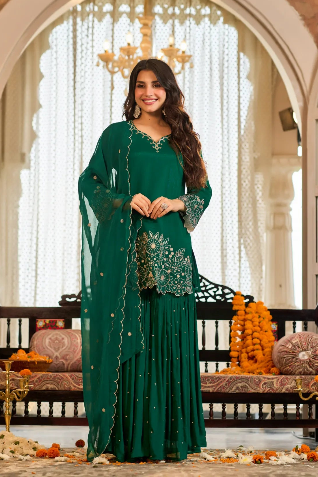Emerald Zari Kurta Set