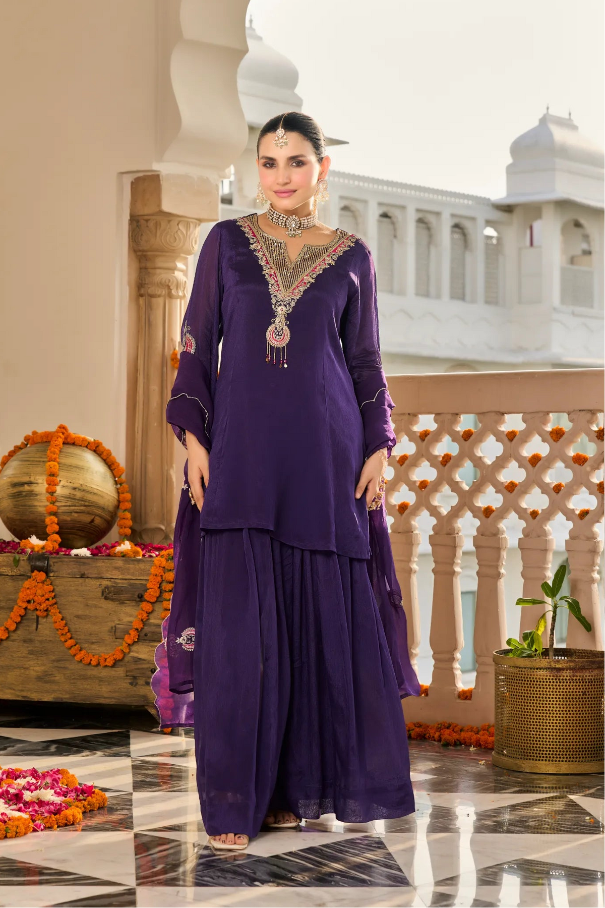 Purple Bloom Suit Set
