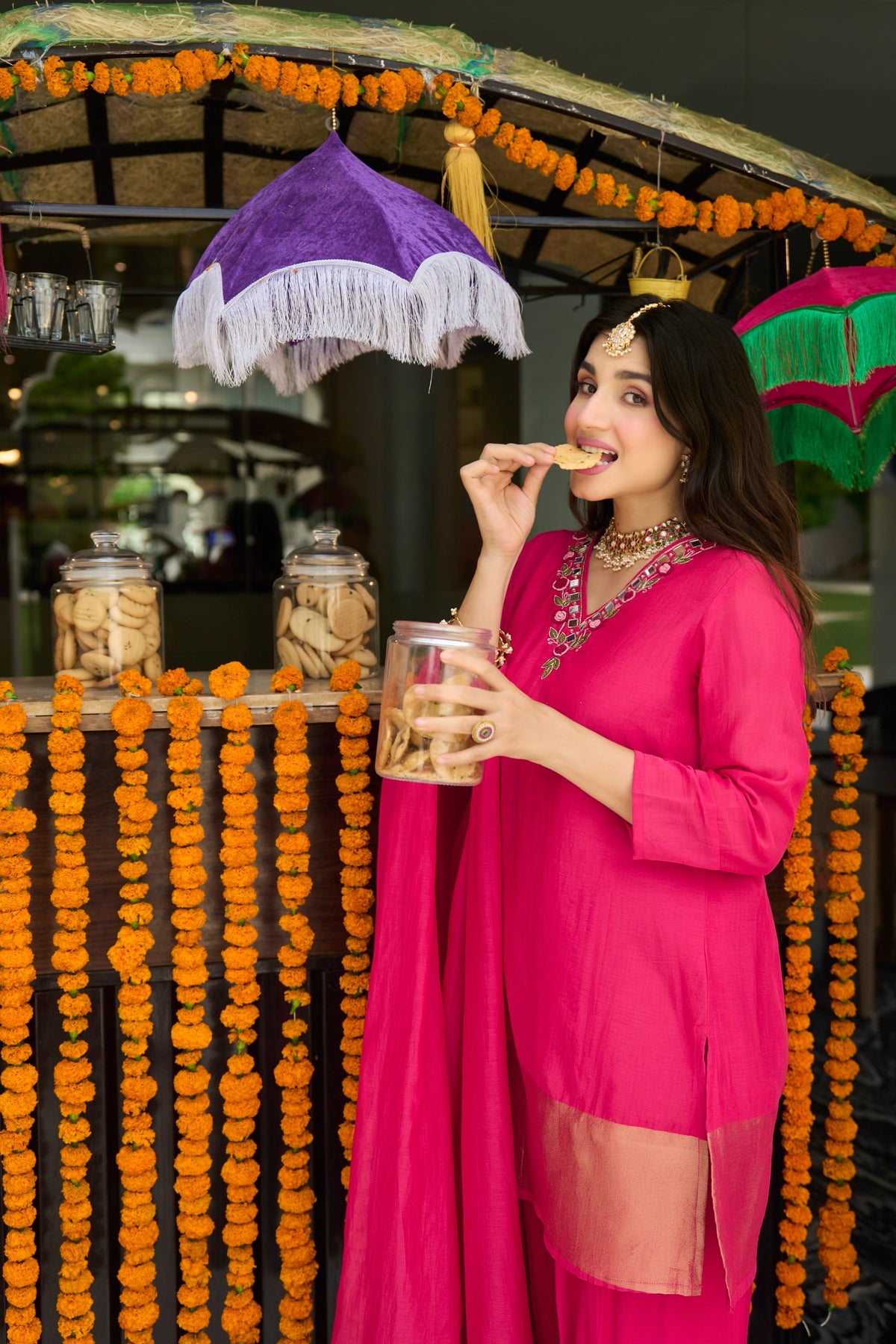 Fuchsia Pink Grace Suit Set