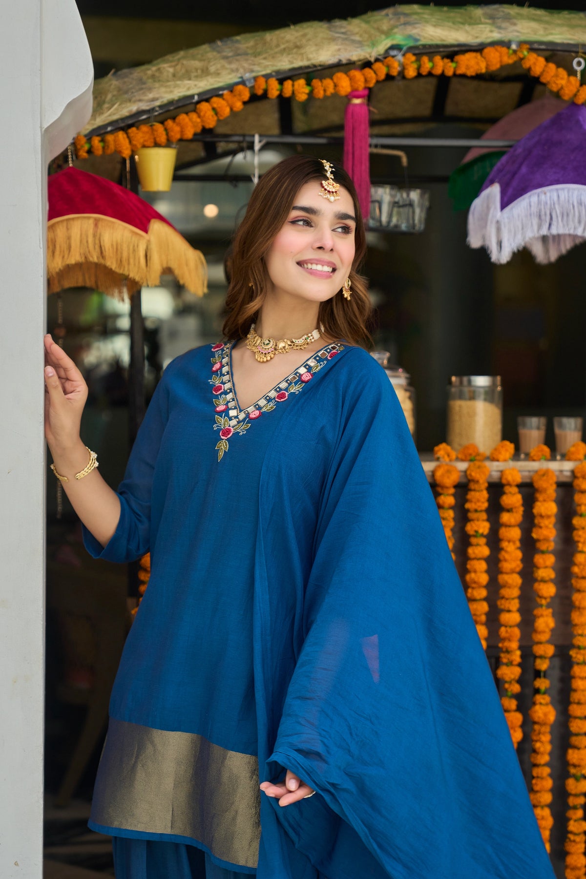 Ocean Blue Grace Kurta Set