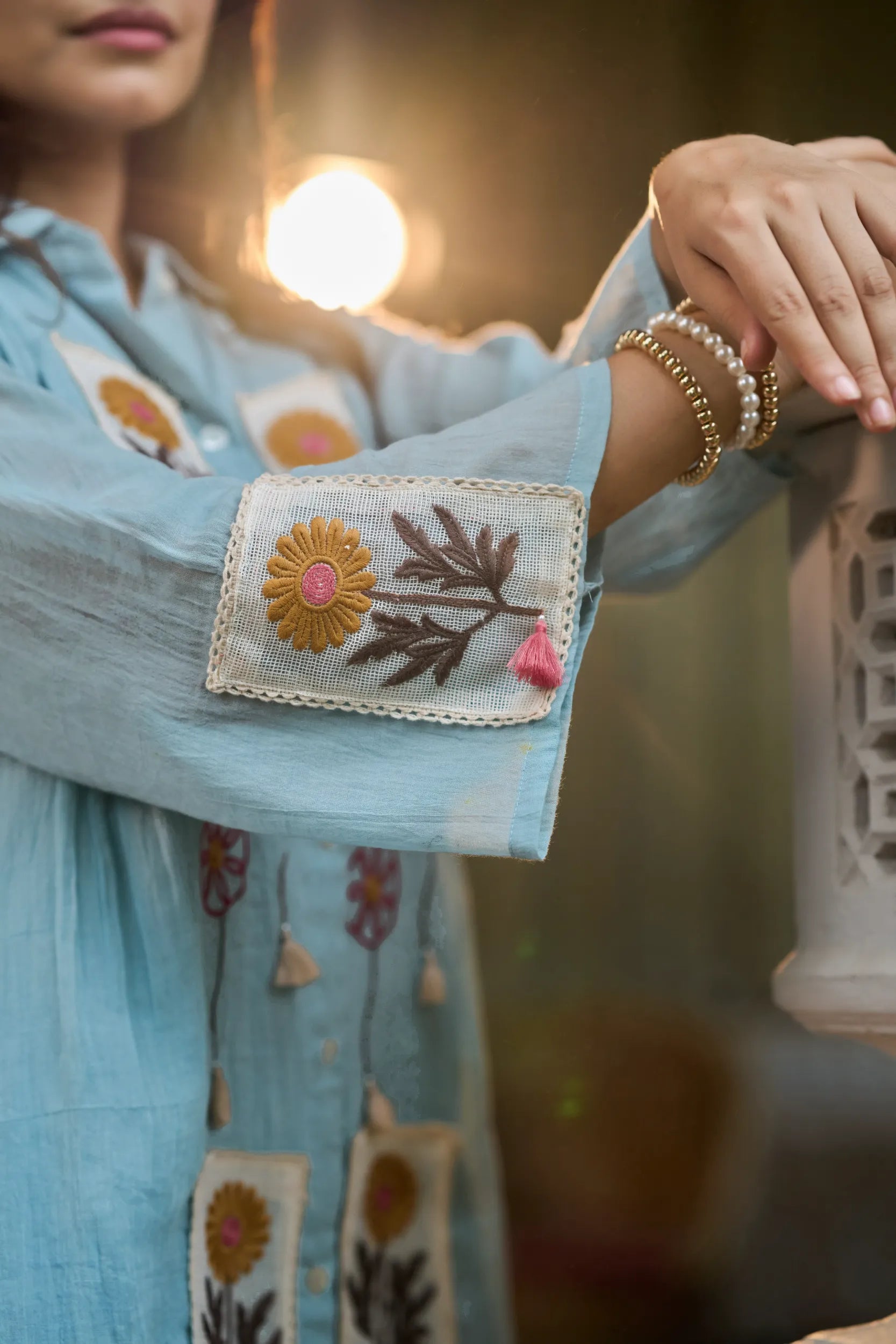 Powder Blue Floral Co-ord