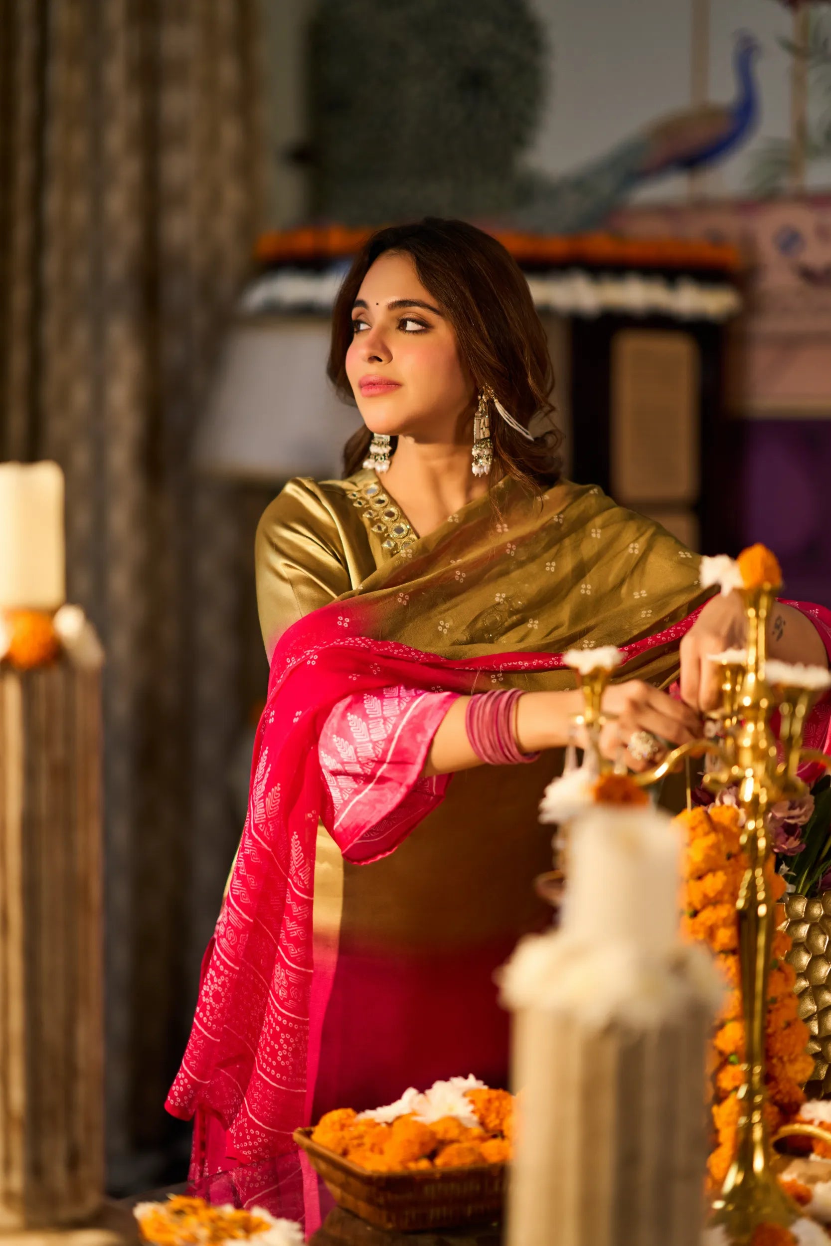 Golden Fuchsia Suit Set