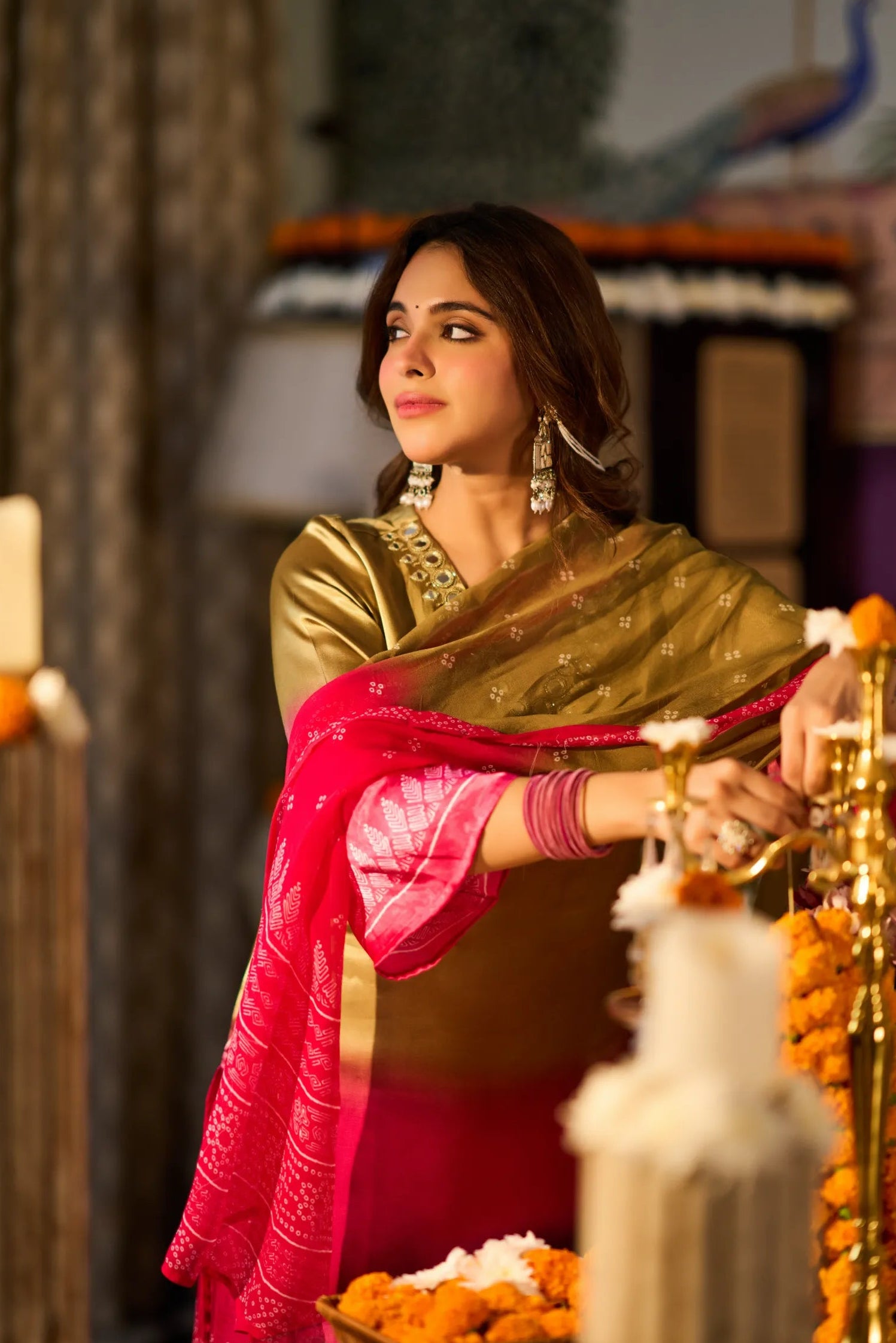 Golden Fuchsia Kurta Set