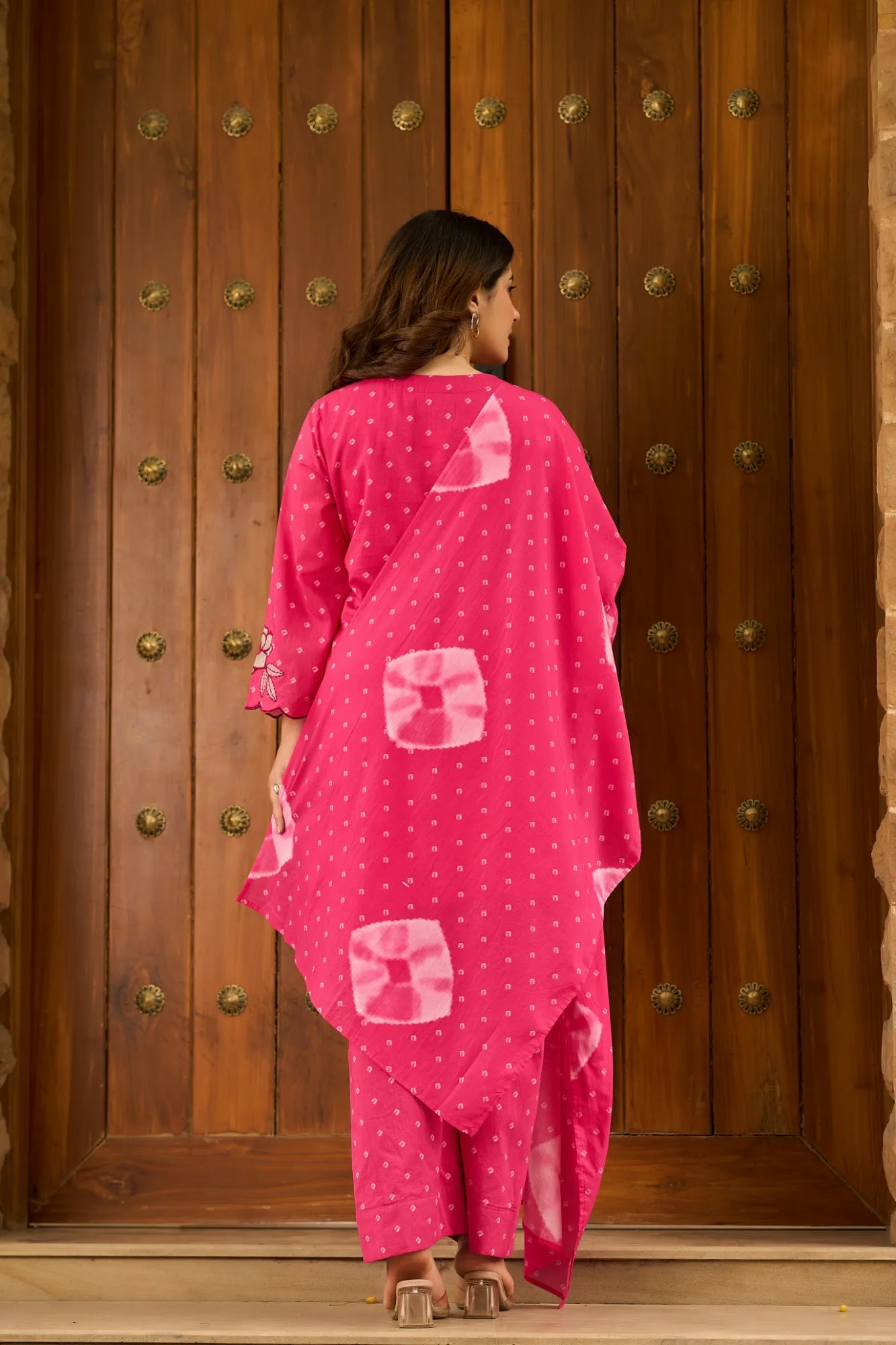 Pink Patchwork Suit Set