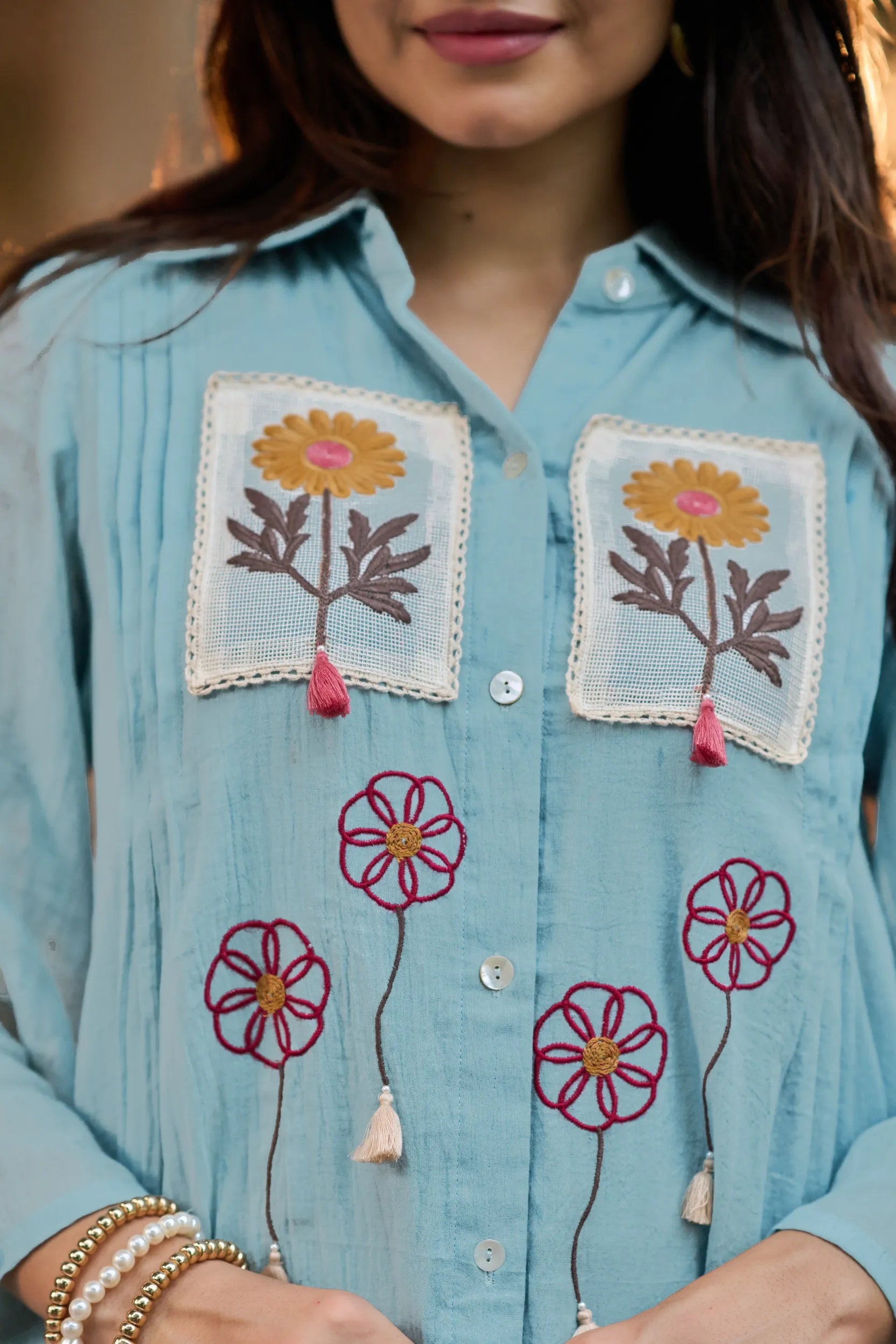 Powder Blue Floral Co-ord