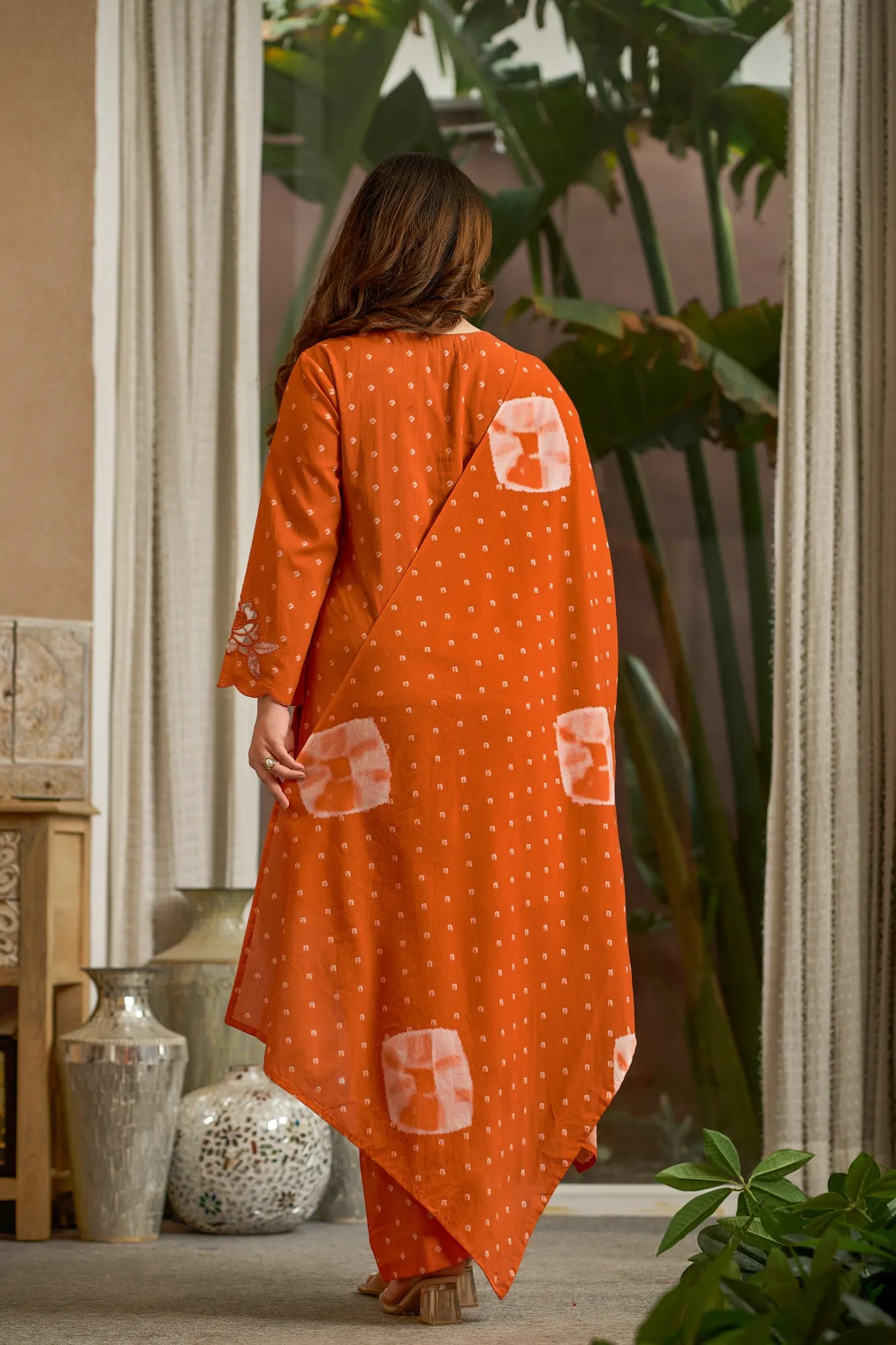Rust Embroidered Suit Set