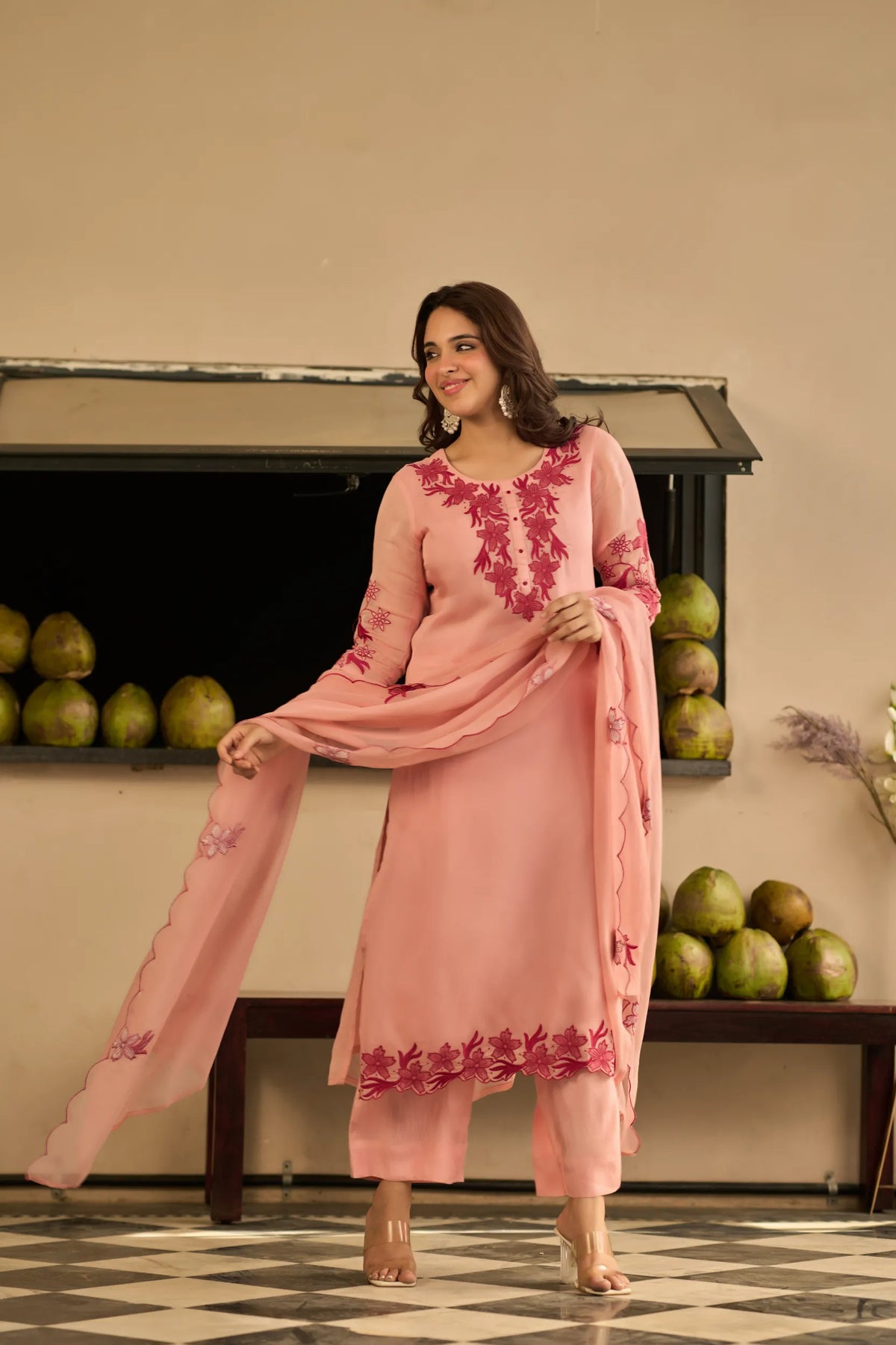 Blush Blossom Kurta Set