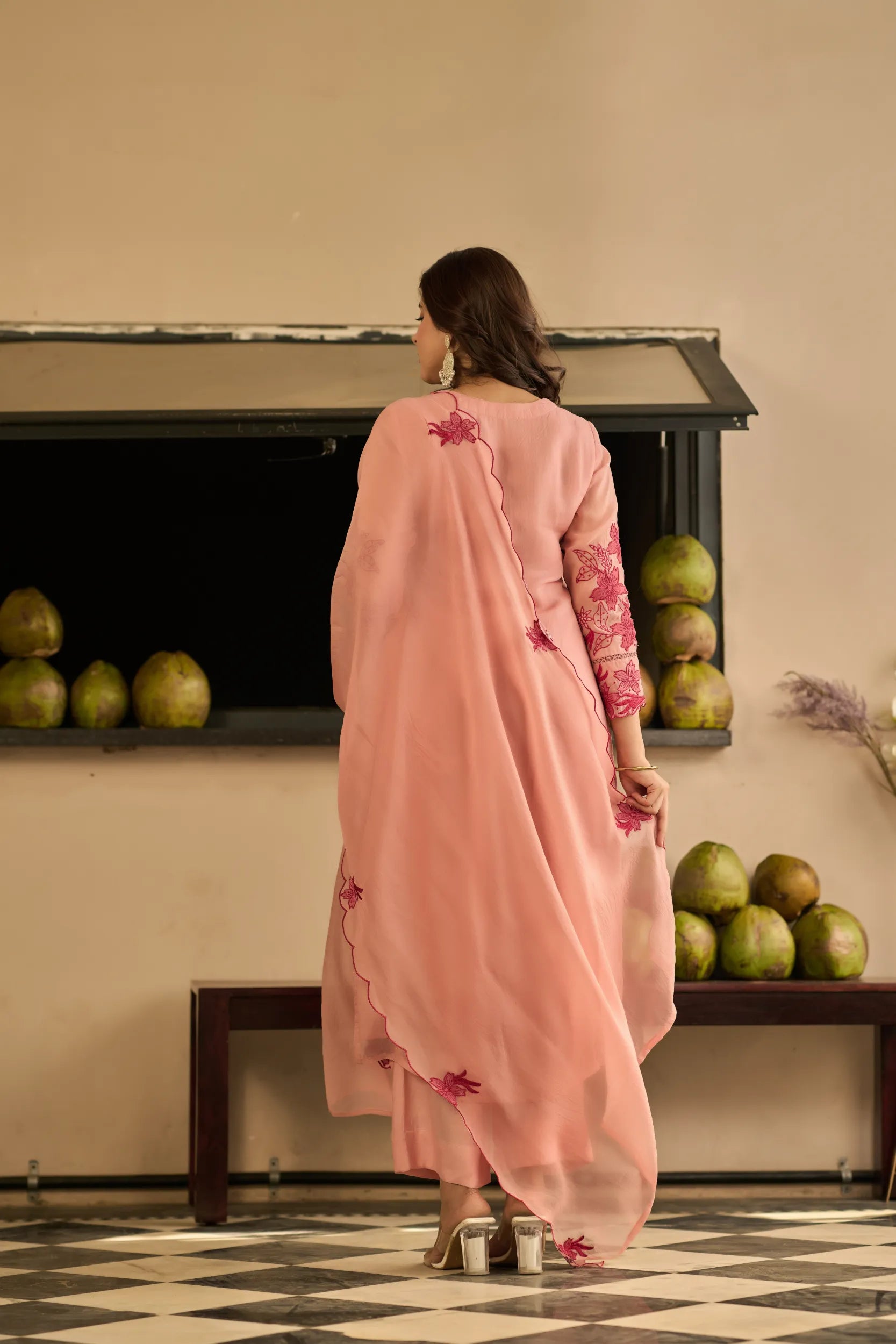 Blush Blossom Kurta Set