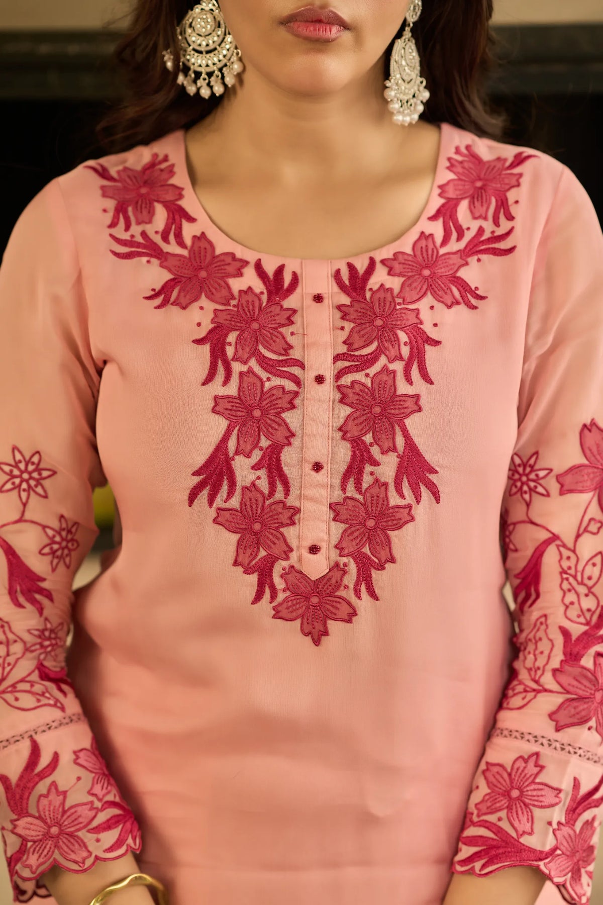 Blush Blossom Kurta Set