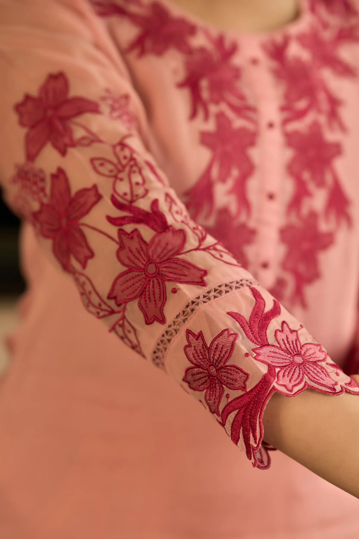Blush Blossom Kurta Set