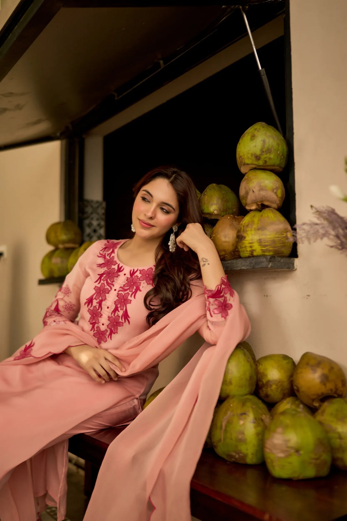 Blush Blossom Kurta Set