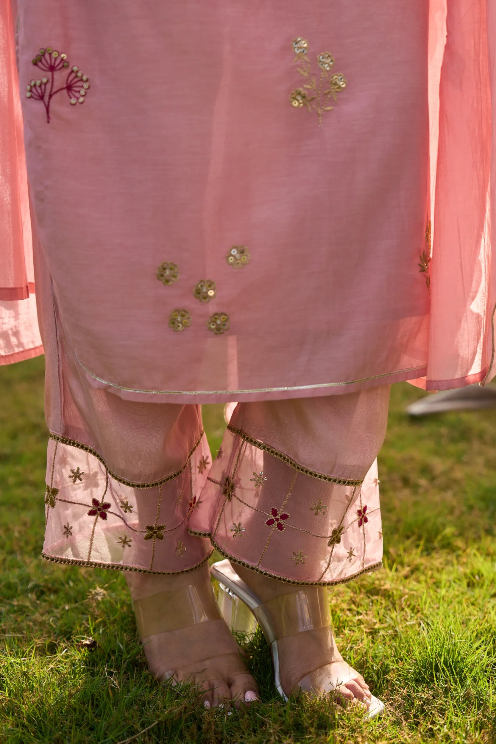 Blush Rose Embroidered Kurta Set
