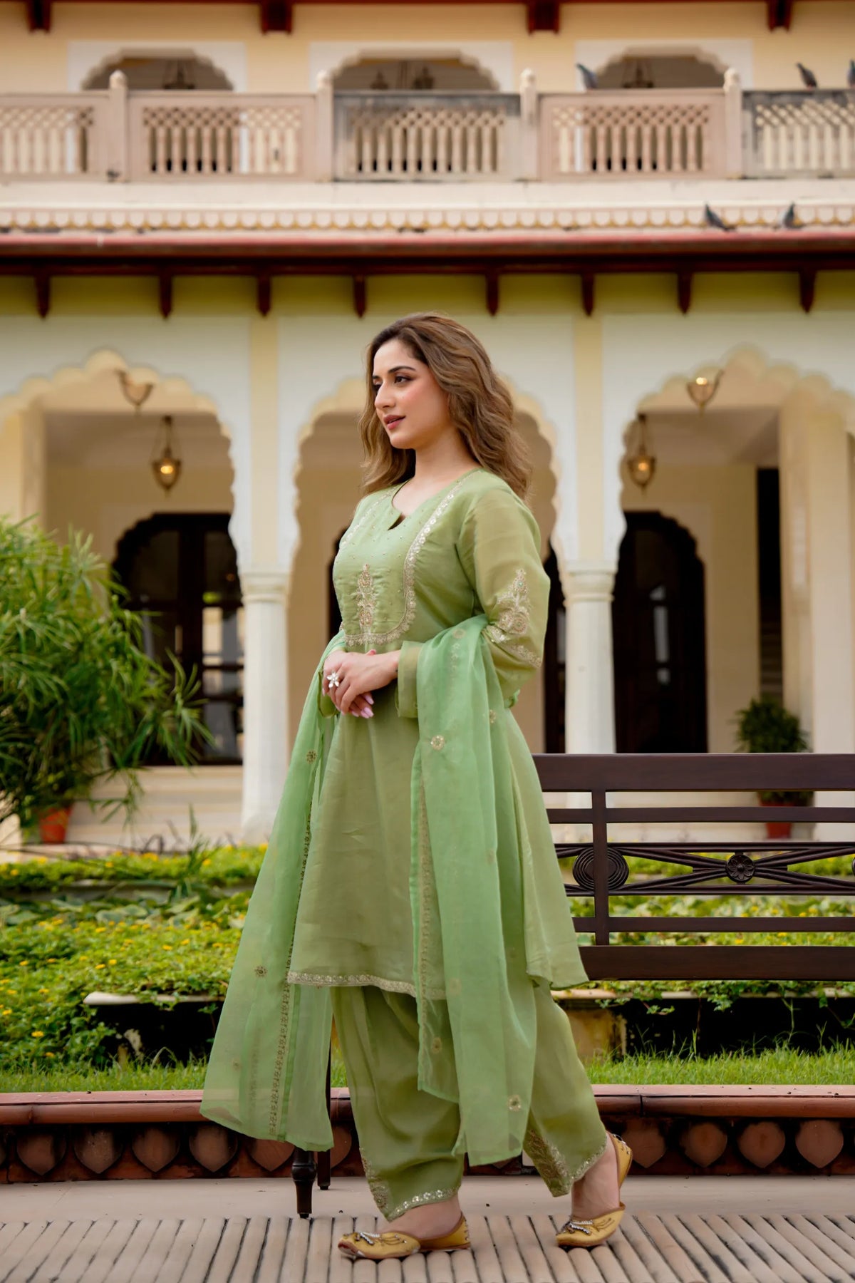 Sage Bloom Kurta Set