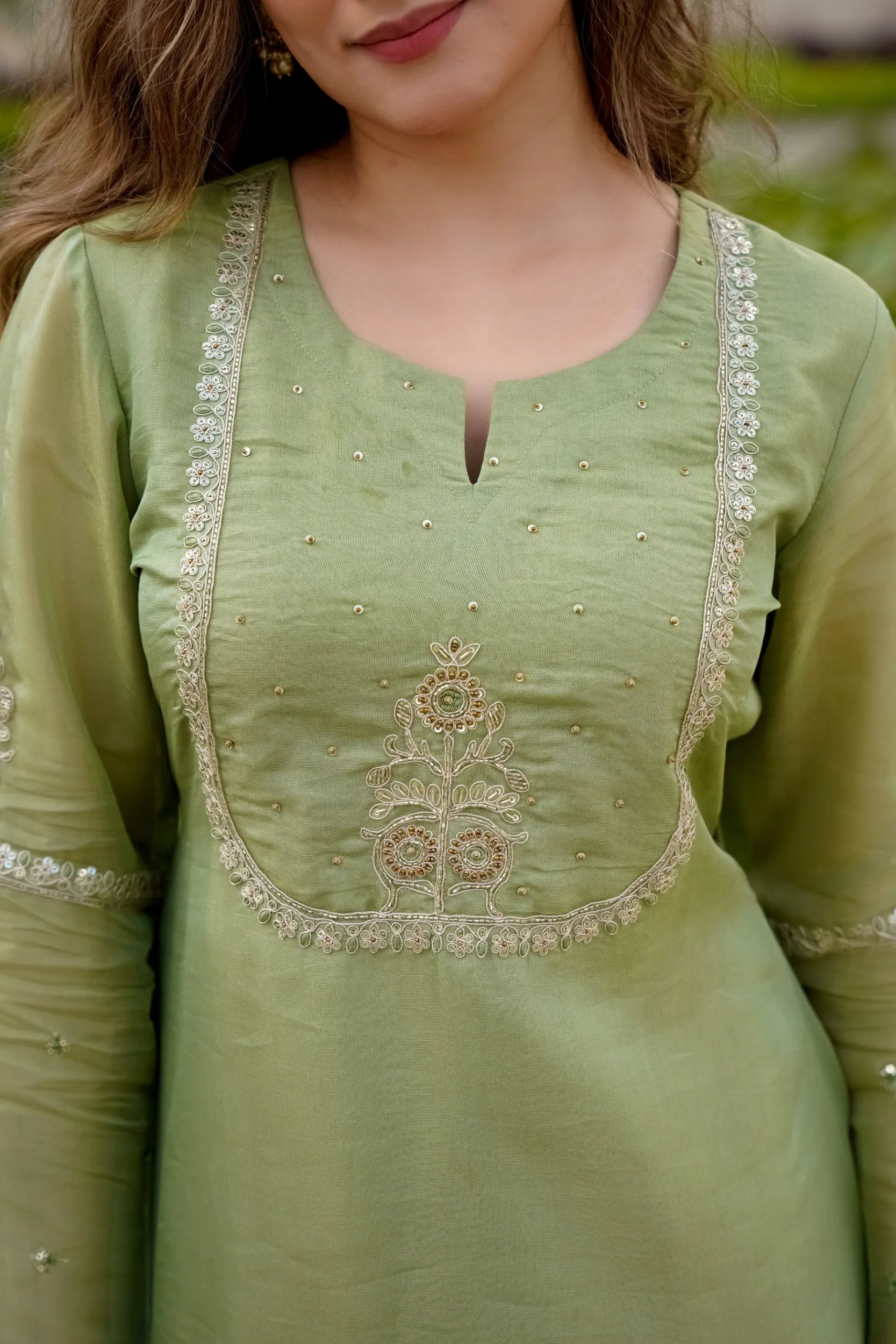 Sage Bloom Kurta Set