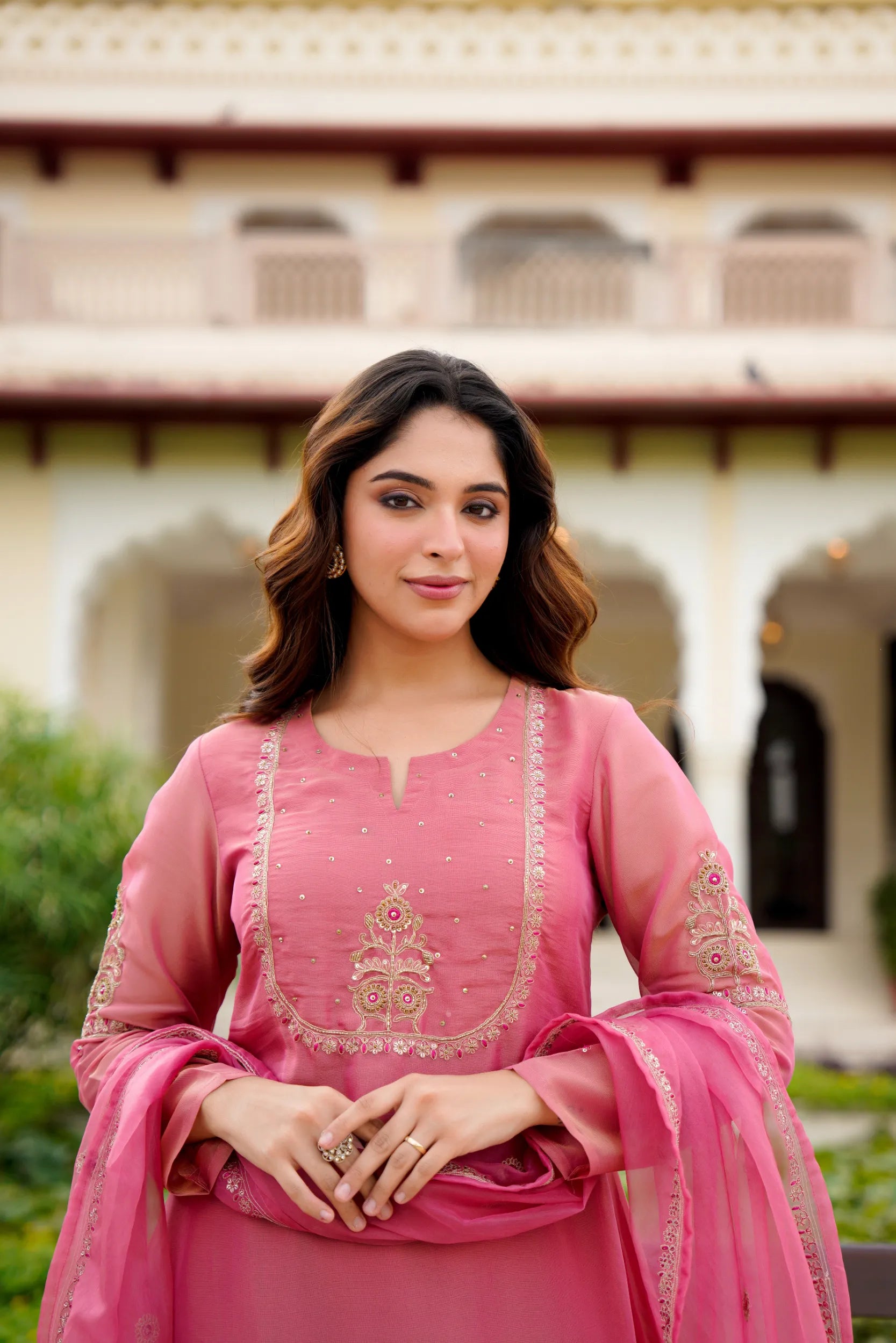 Rose Blush Swiss Tissue Suit Set