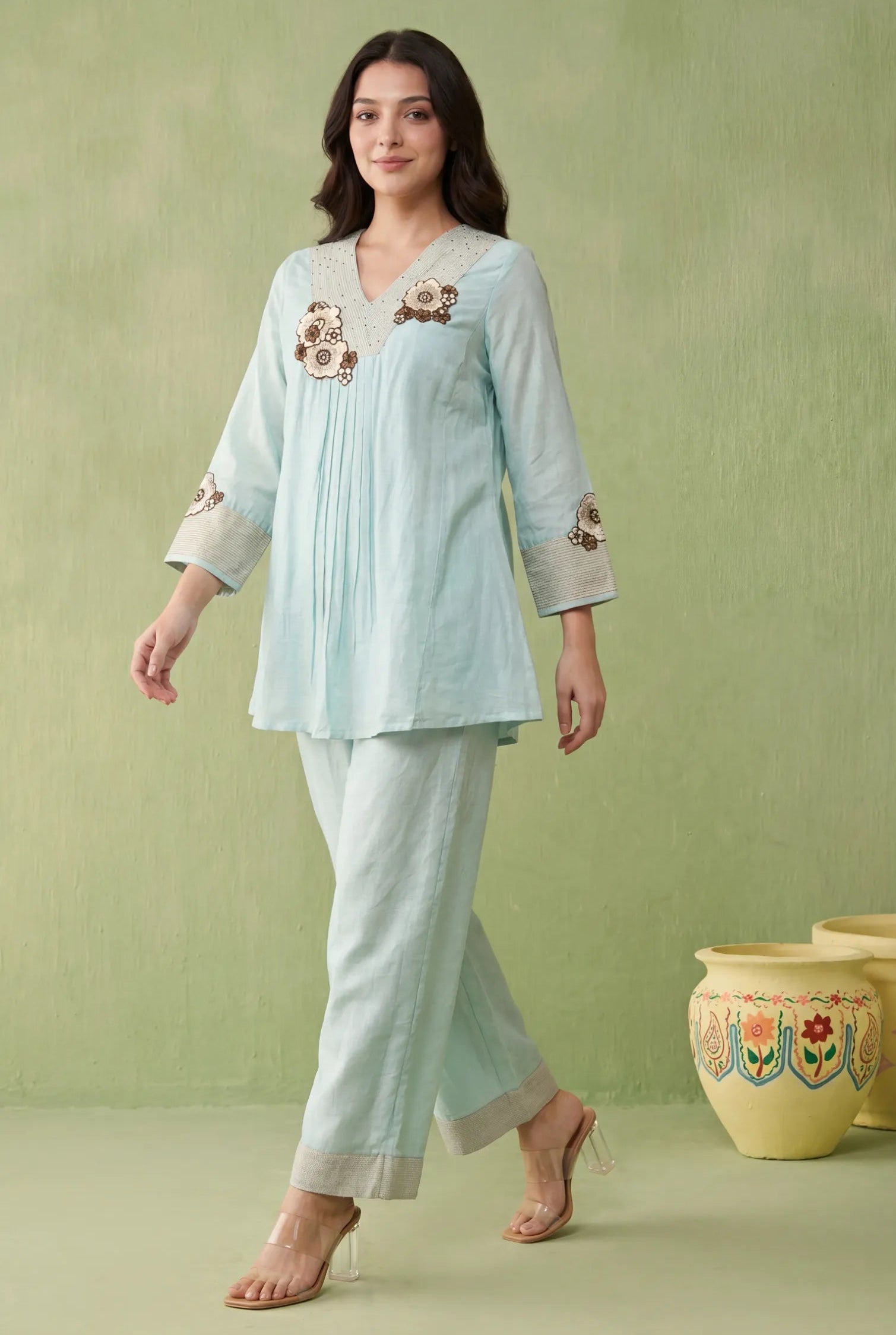 Seafoam Bloom Co-Ord Set
