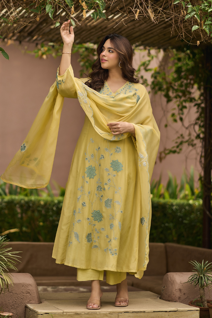 Sunlit Embroidered Suit Set