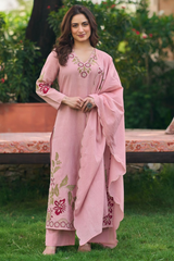 Blooming Blush Embroidered Kurta Set