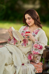 Ivory Petal Embroidered Set