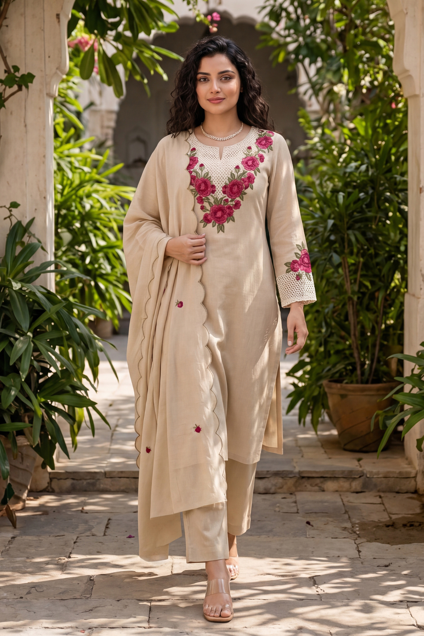 Ivory Petal Suit Set