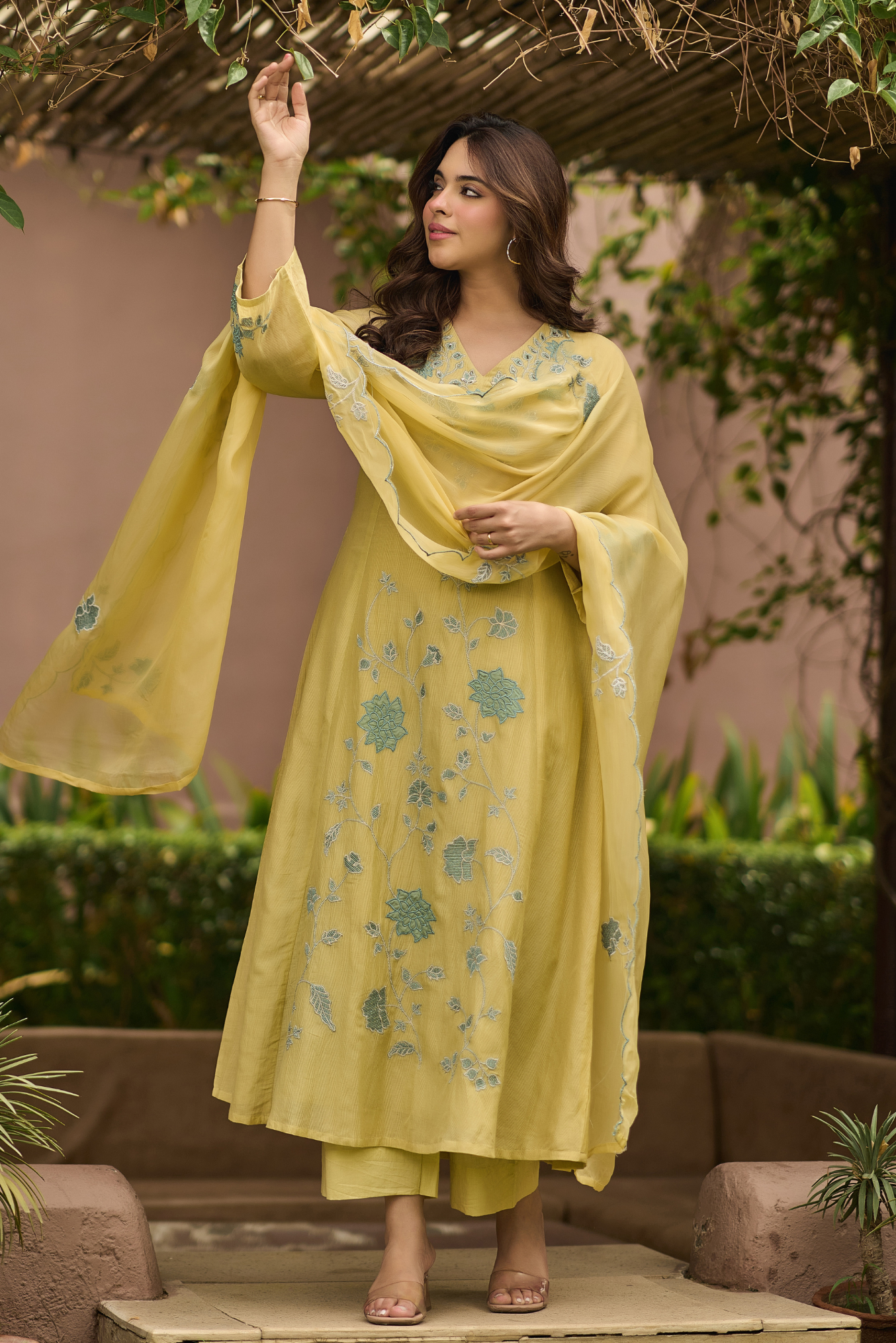 Sunlit Embroidered Suit Set