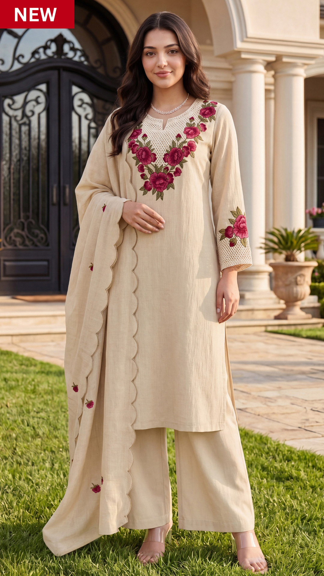 Ivory Petal Suit Set