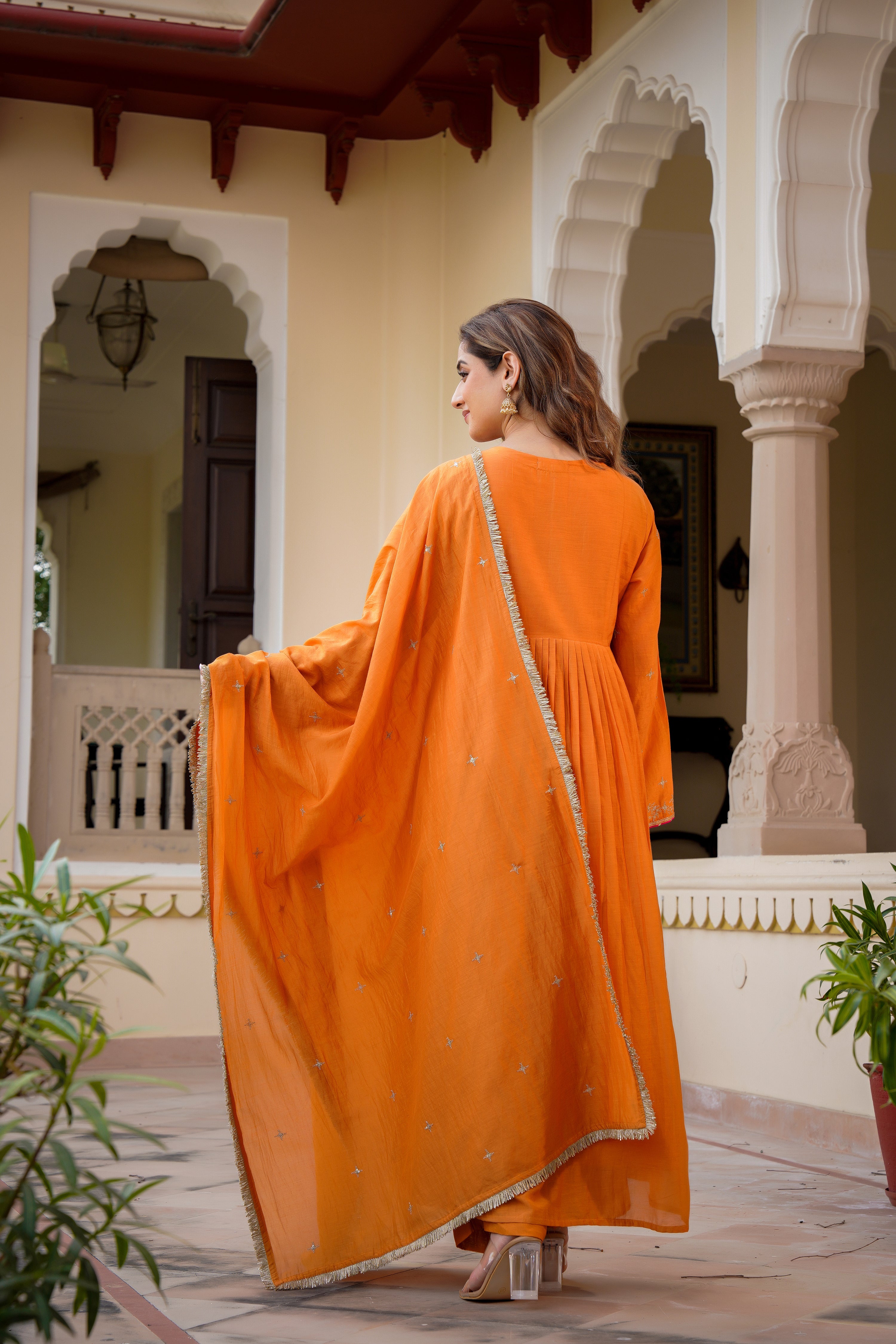 Amber Gaze Chanderi Set