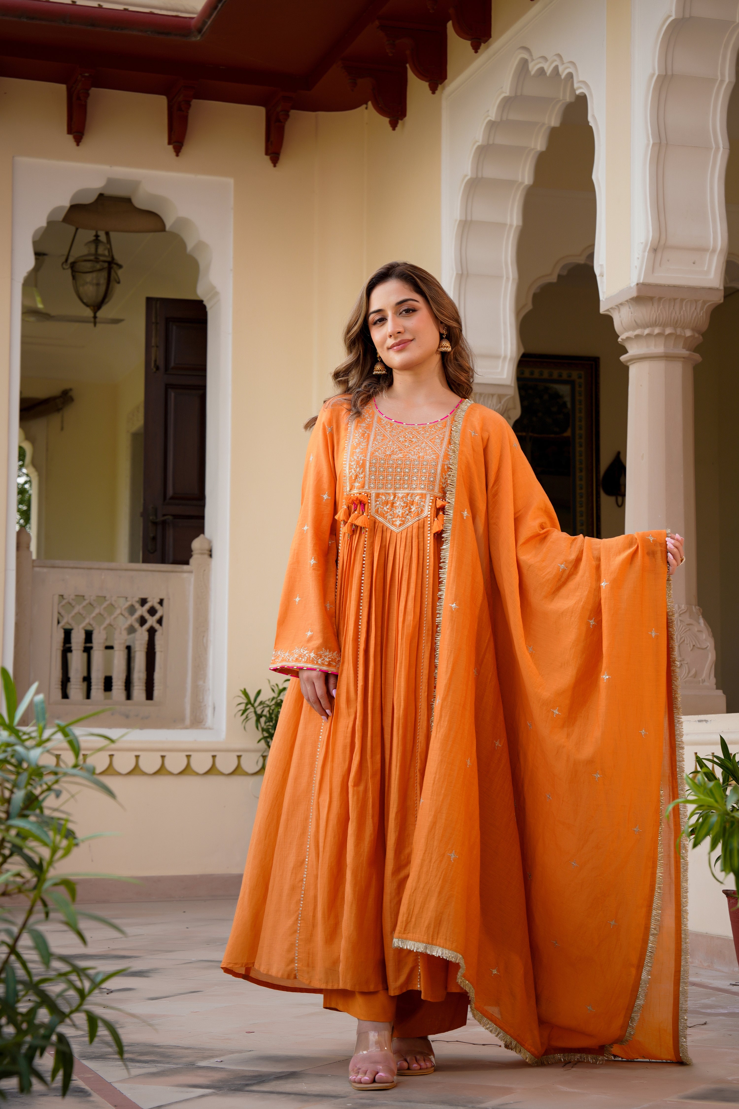 Amber Gaze Chanderi Set