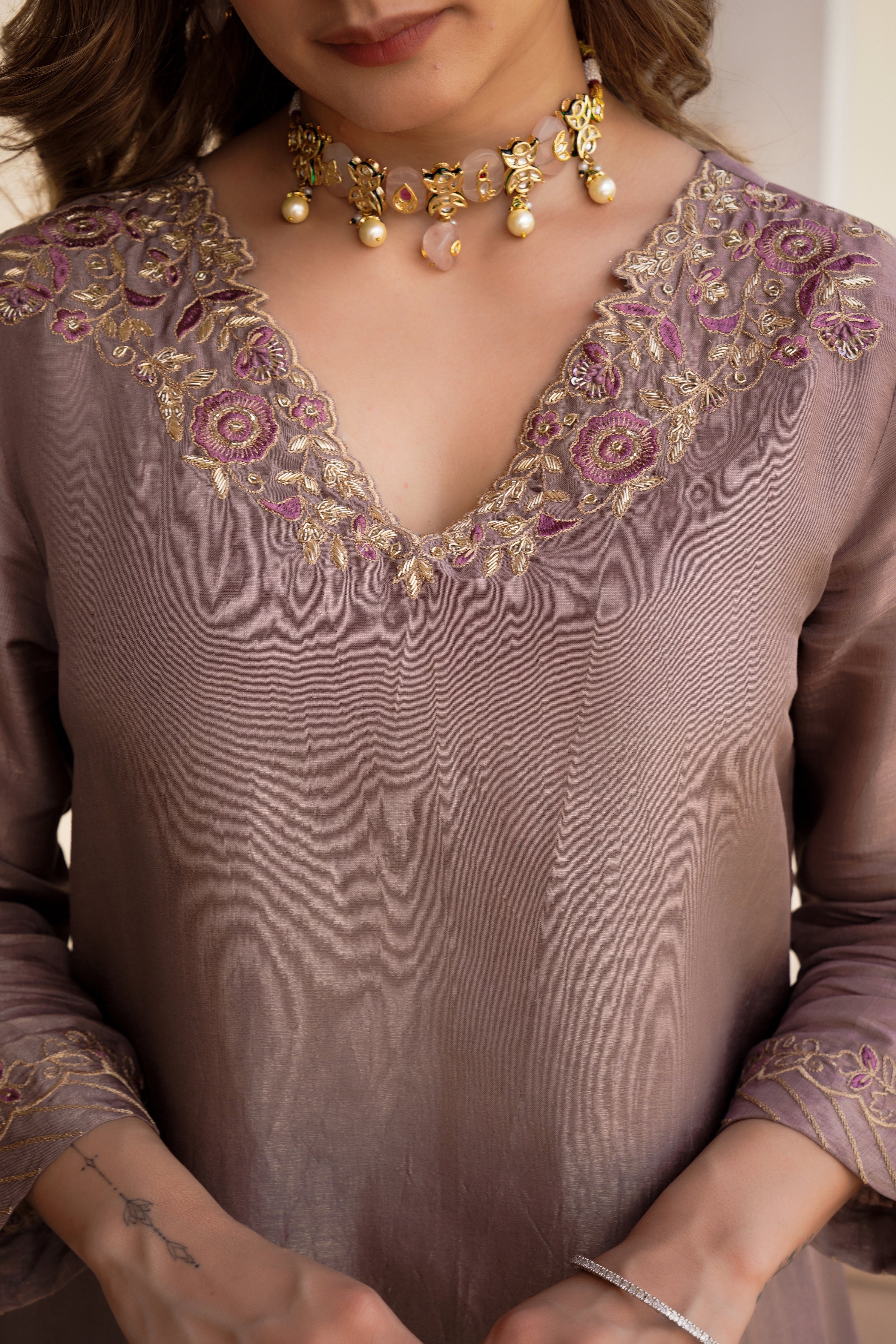 Plum Mist Aura Russian Suit Set