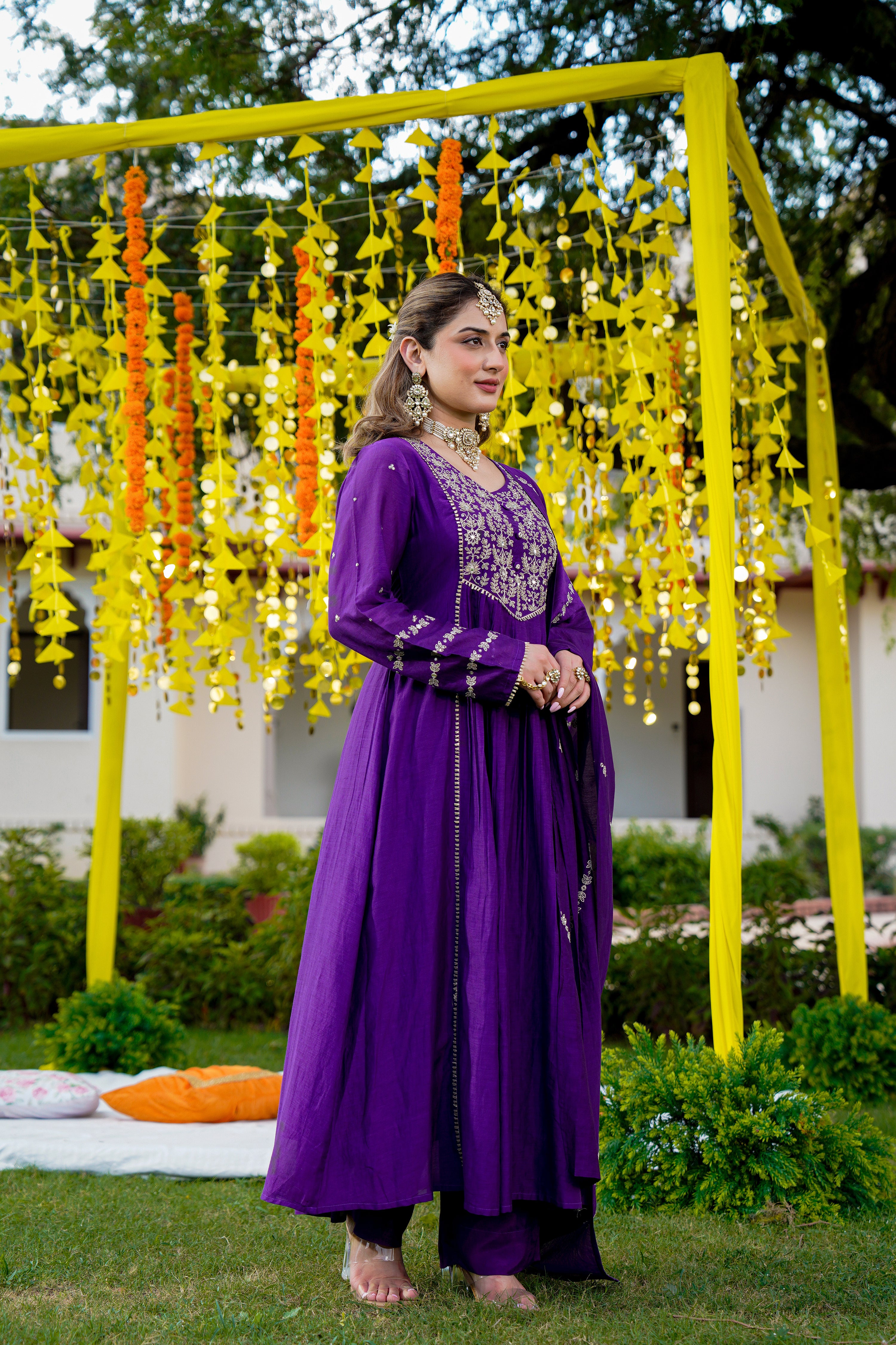 Royal Zari Purple Suit Set