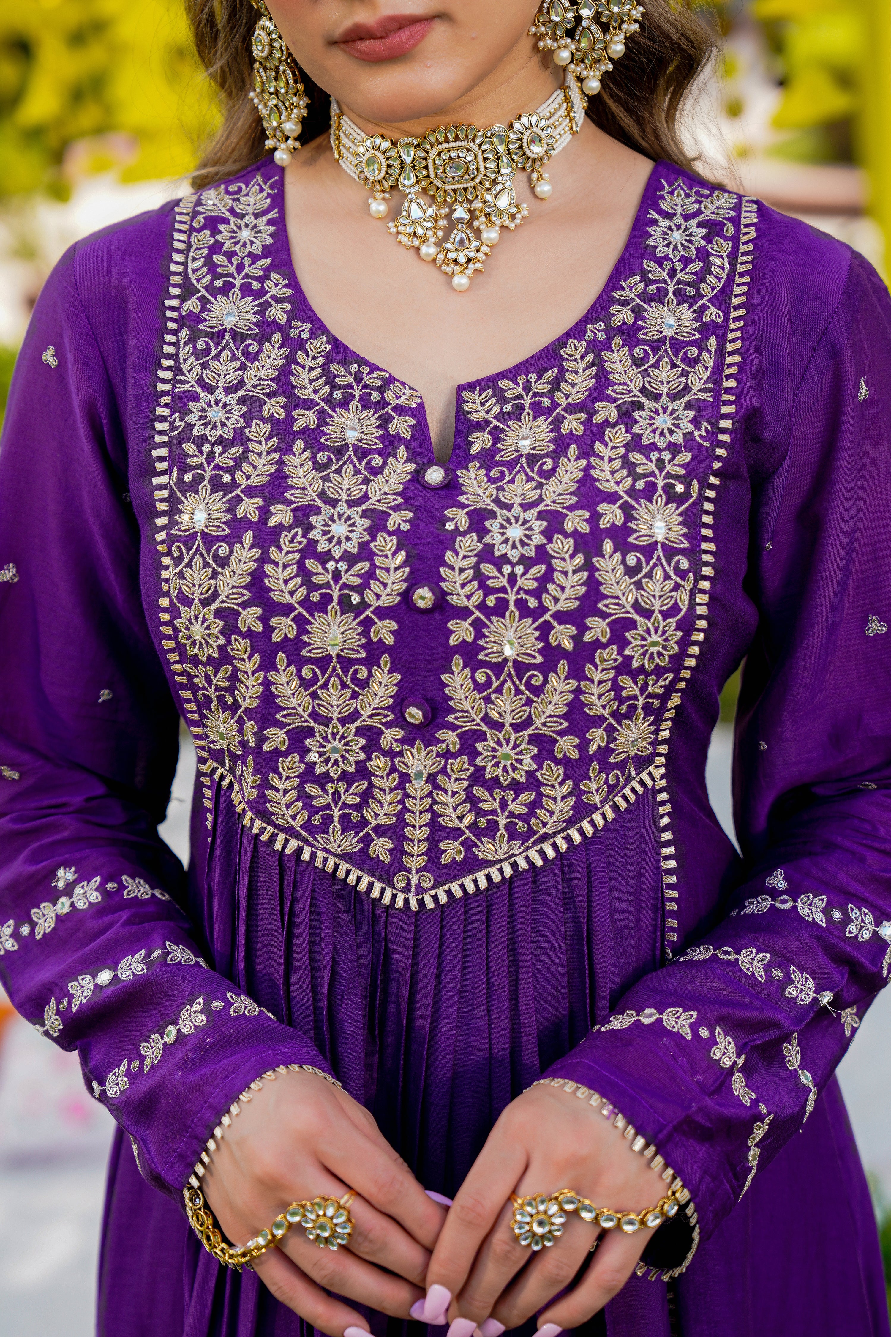 Royal Zari Purple Suit Set