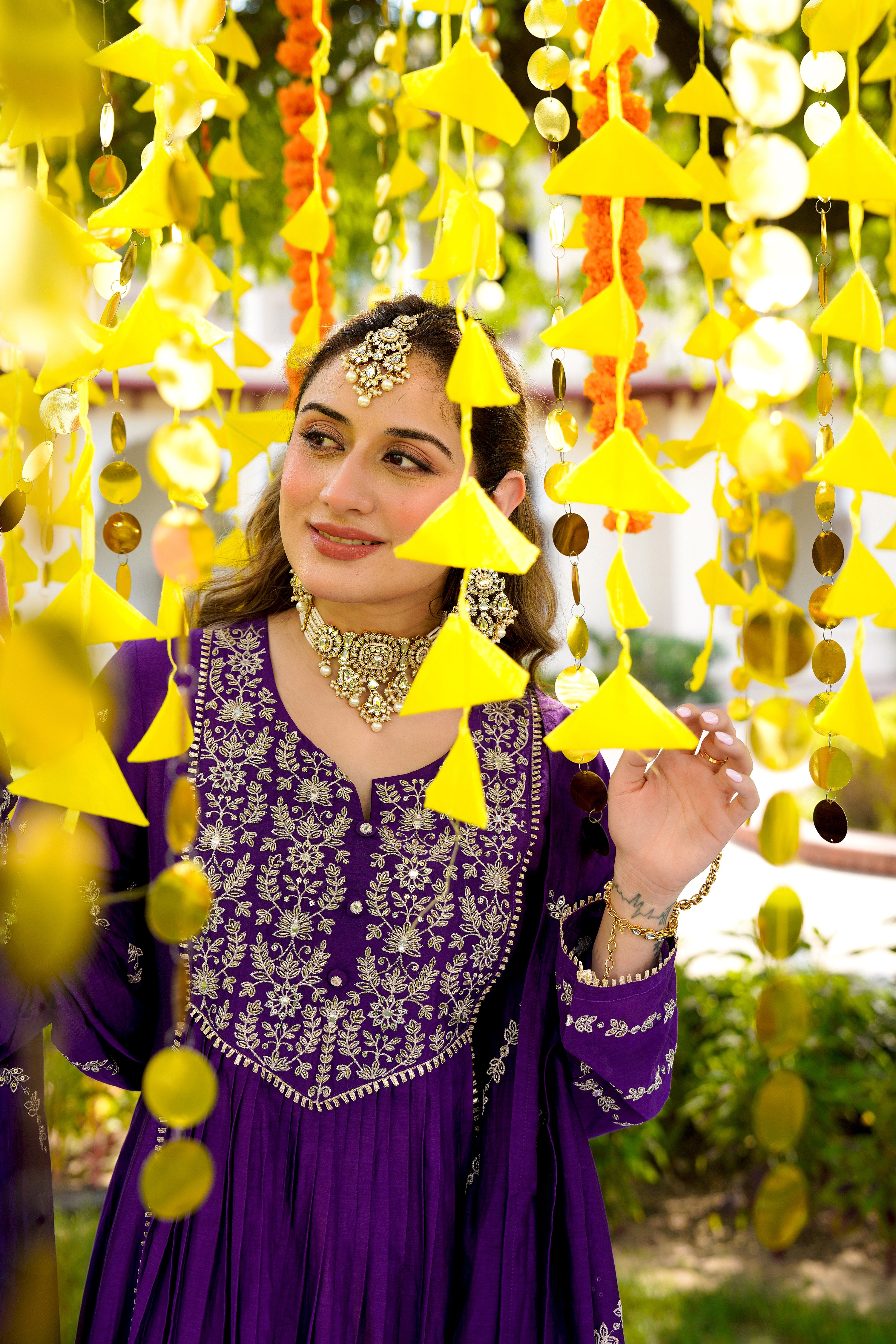 Royal Zari Purple Suit Set