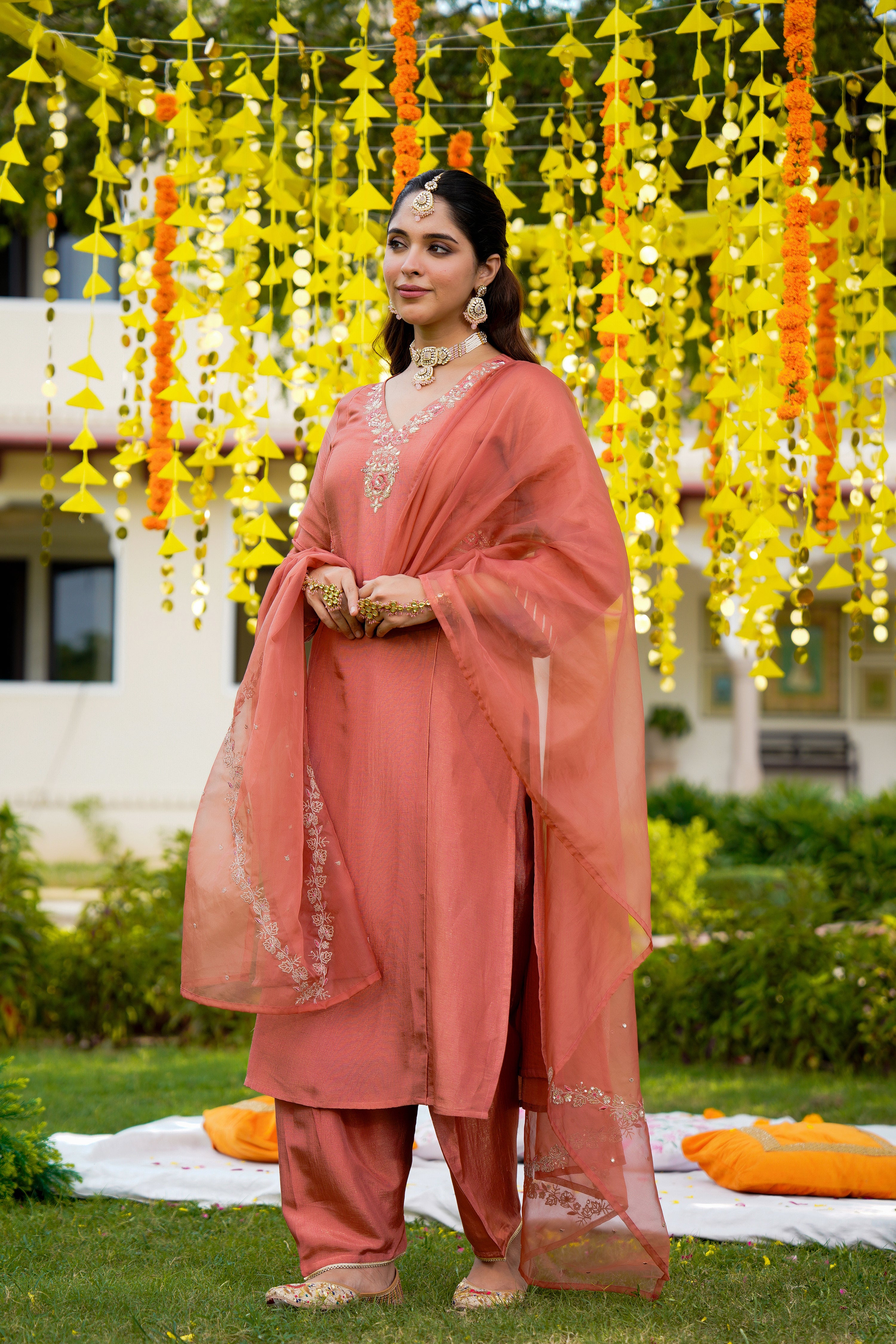 Blush Coral Glow Suit Set