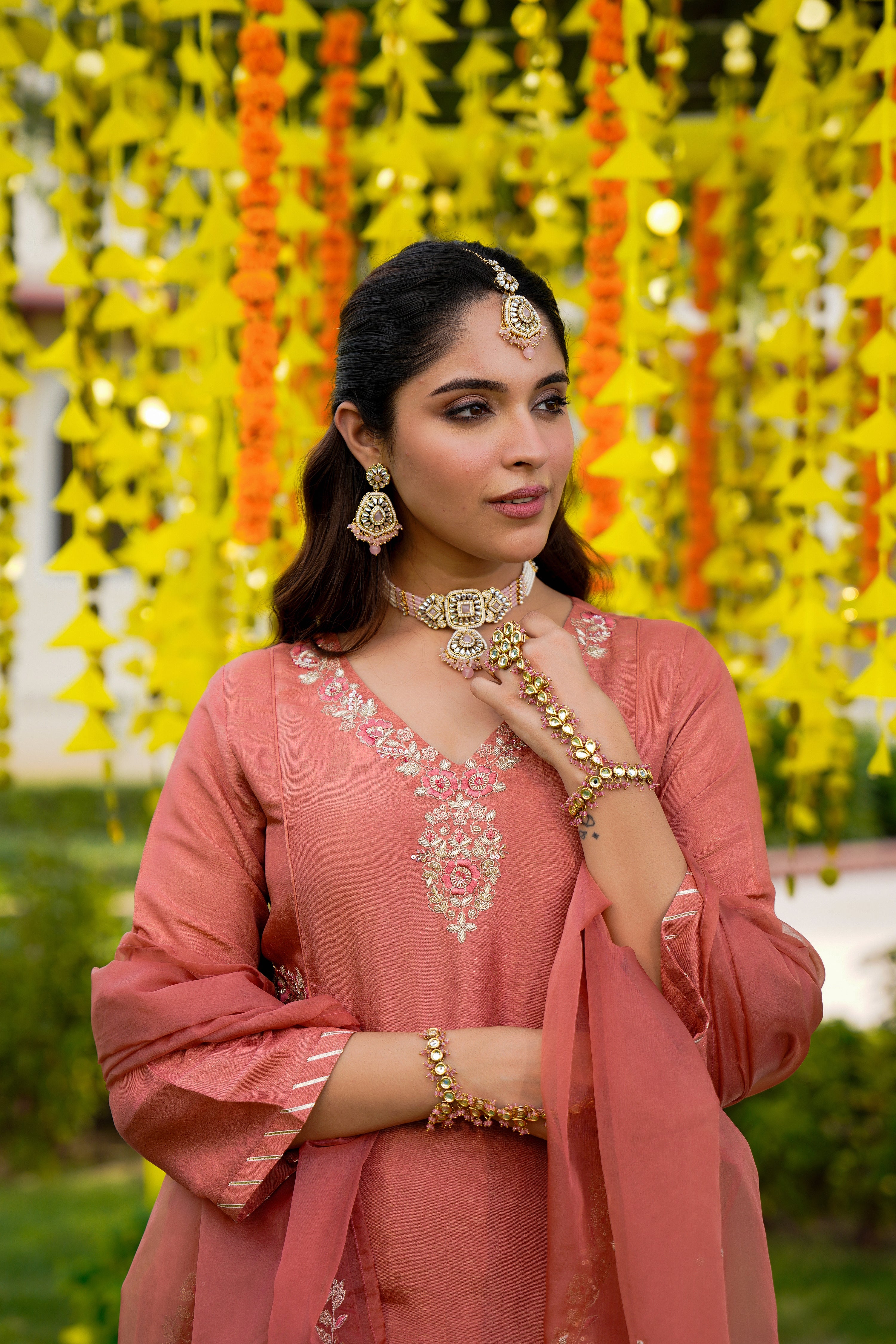 Blush Coral Glow Suit Set