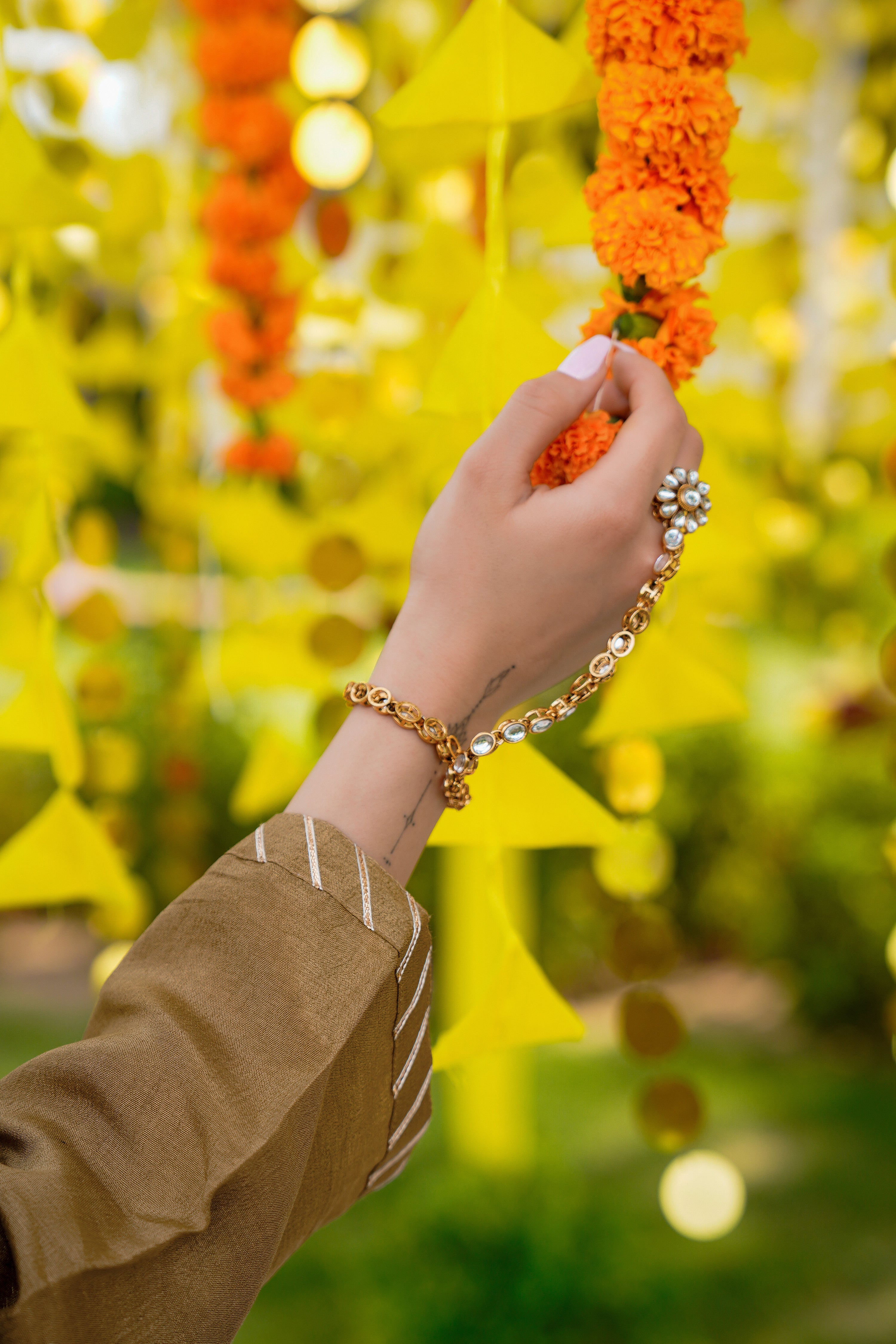 Antique Moss Gold Suit Set