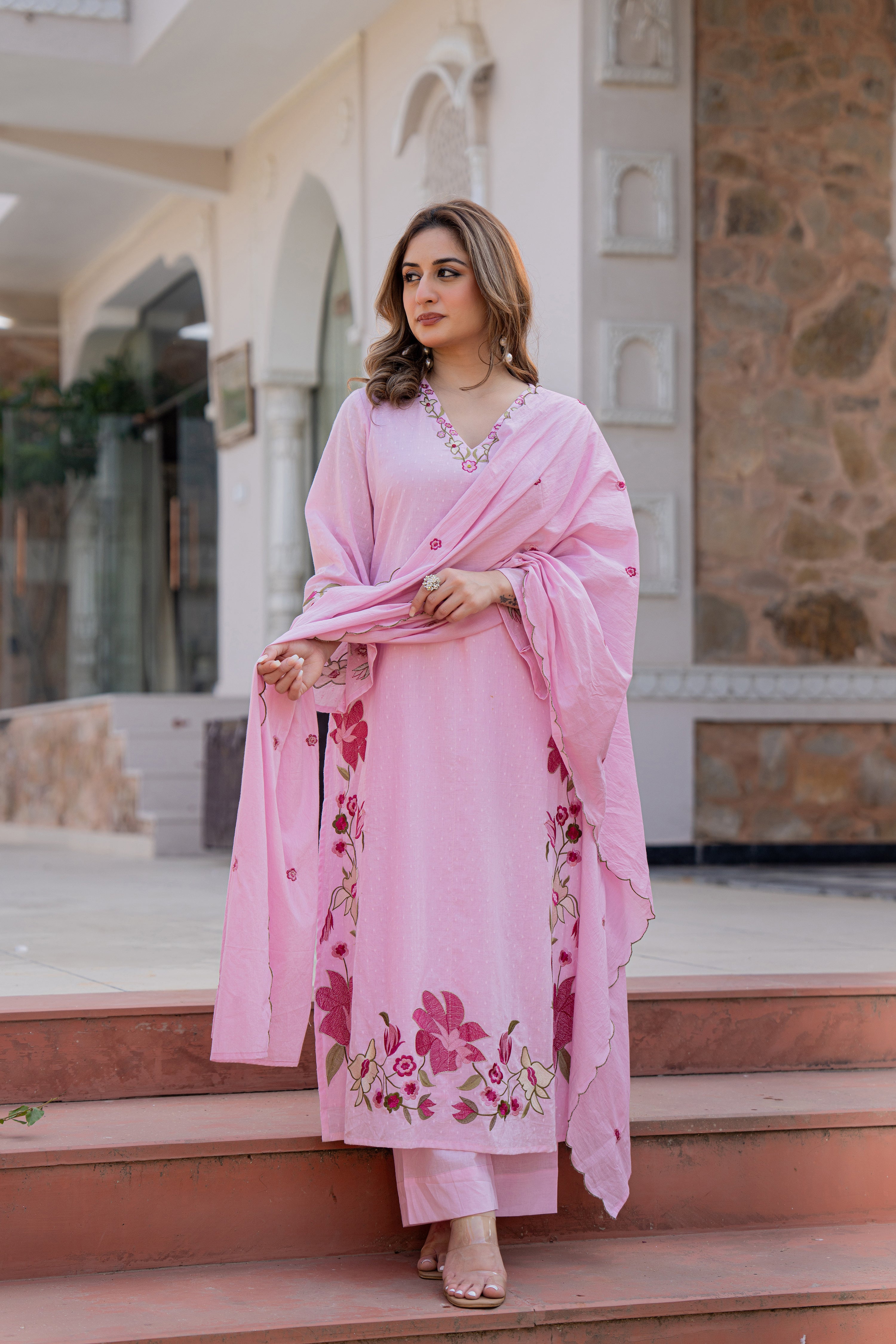 Rose Blush Bloom Suit Set