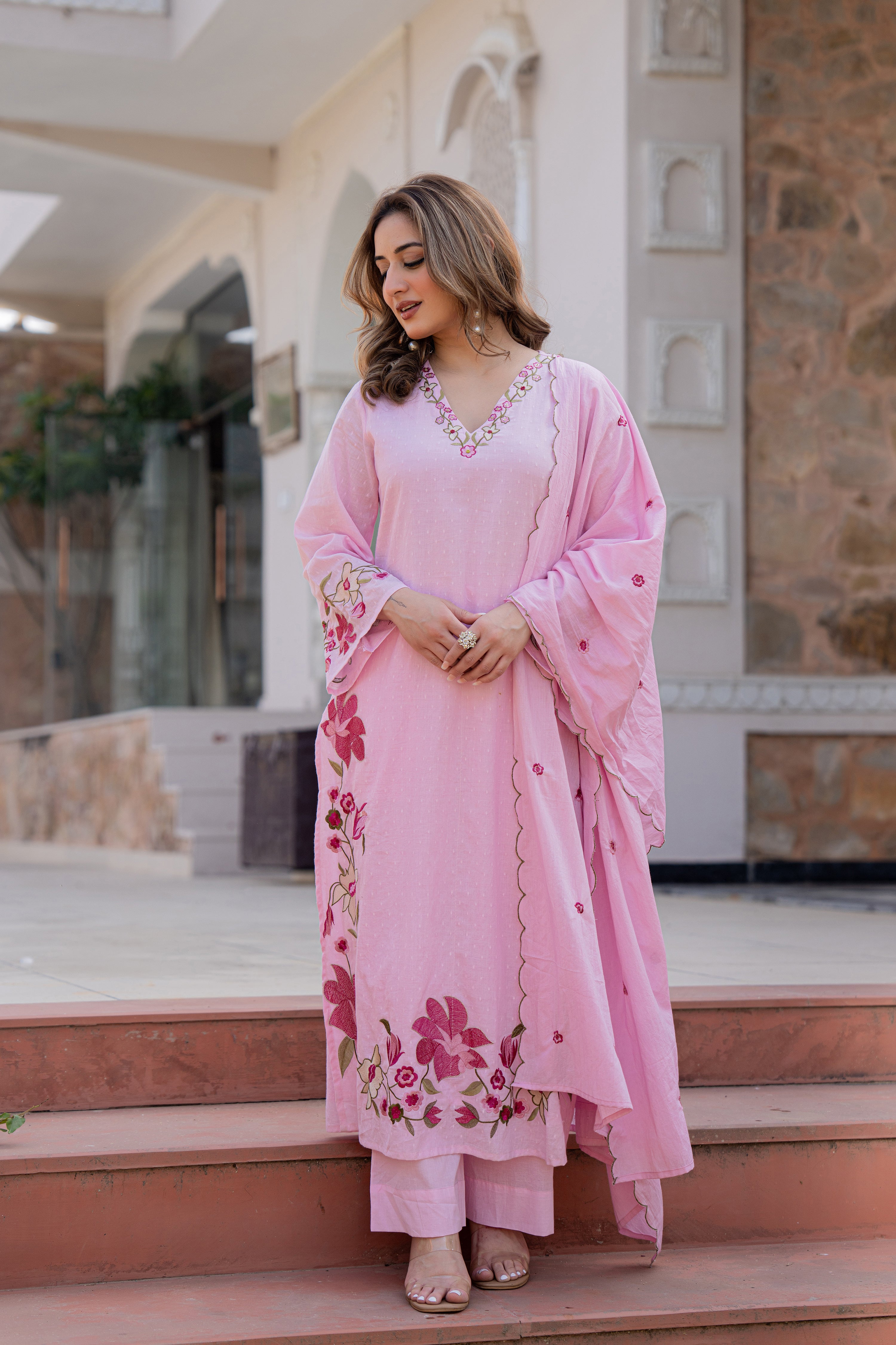 Rose Blush Bloom Suit Set